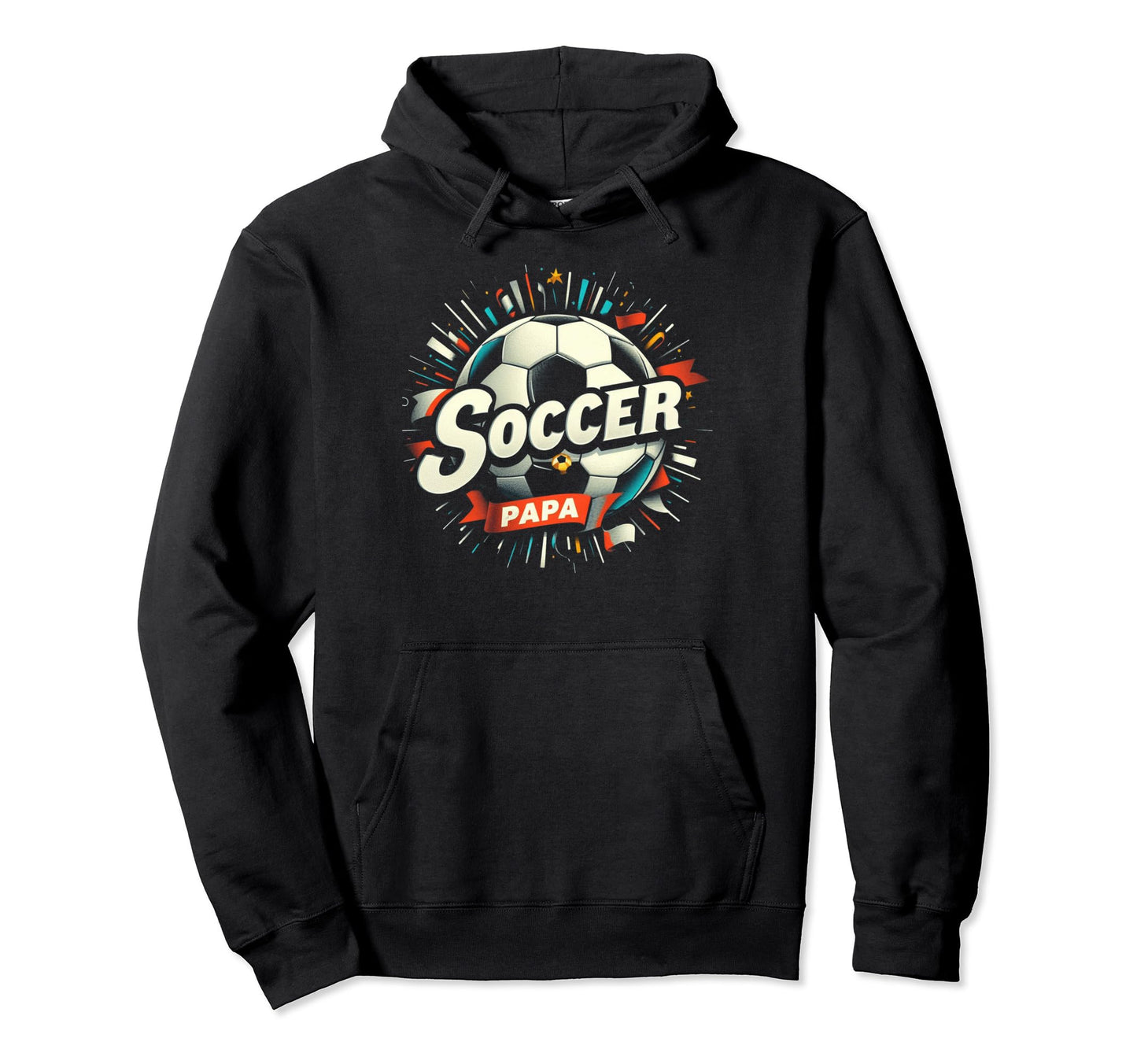 Soccer Papa Family Matching Dad Hoodie - Custom Art Print Men Women - T-Shirt, Sweatshirt, Hoodie