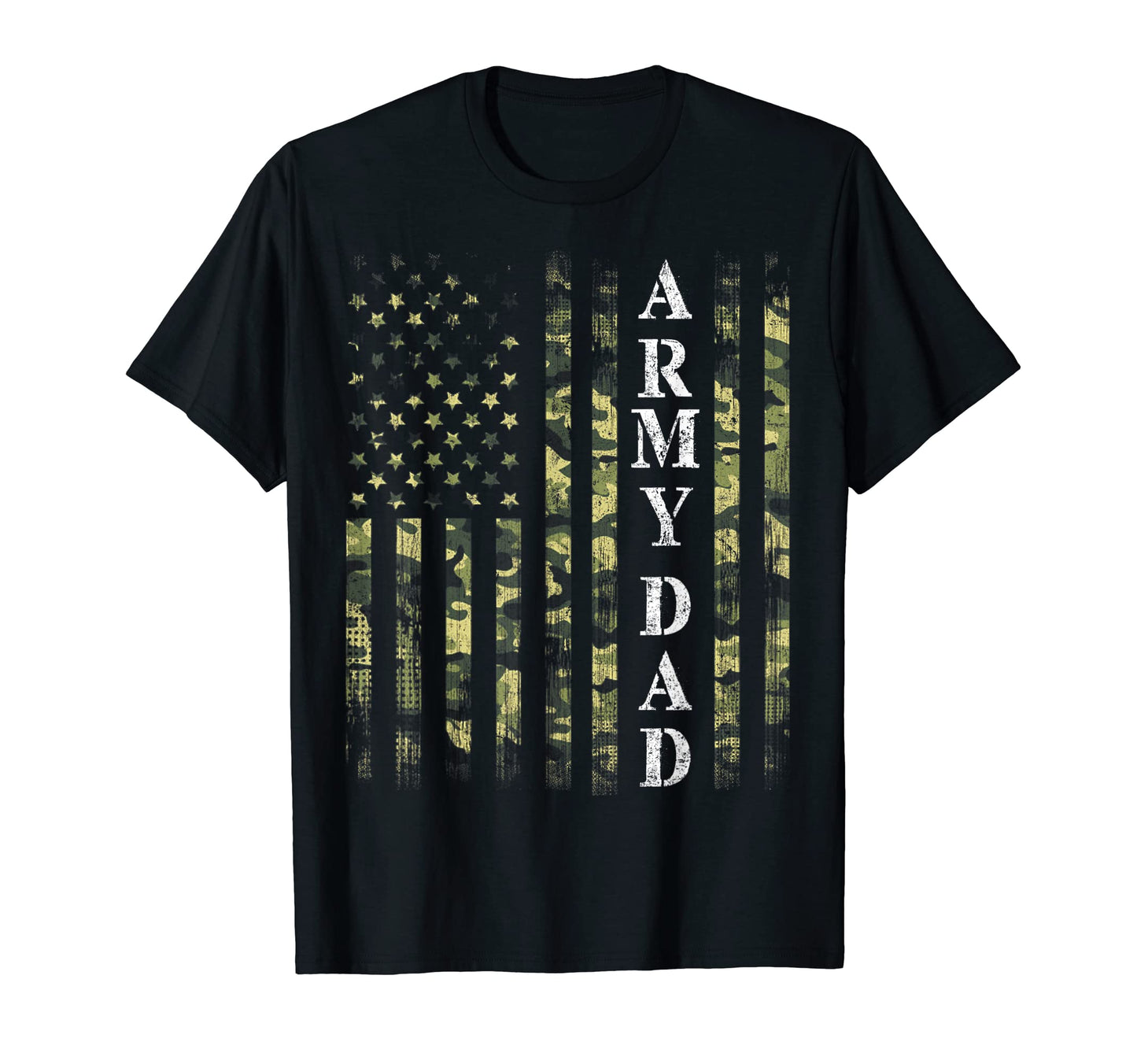 Mens Us Flag Army Dad Veteran Father T-Shirt - Custom Art Print for Adults - T-Shirt, Sweatshirt, Hoodie