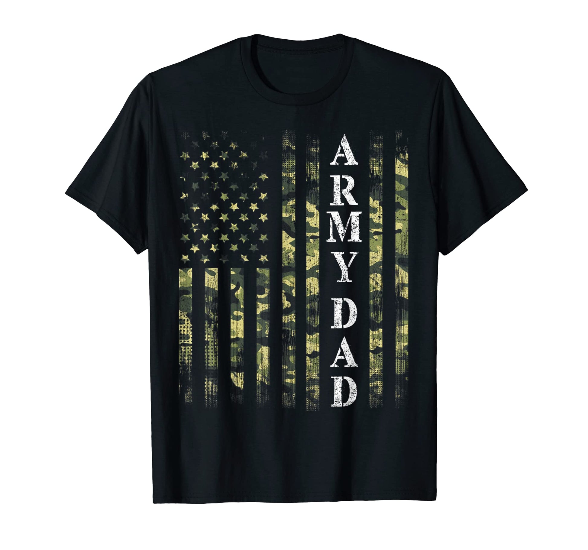 Mens Us Flag Army Dad Veteran Father T-Shirt - Custom Art Print for Adults - T-Shirt, Sweatshirt, Hoodie
