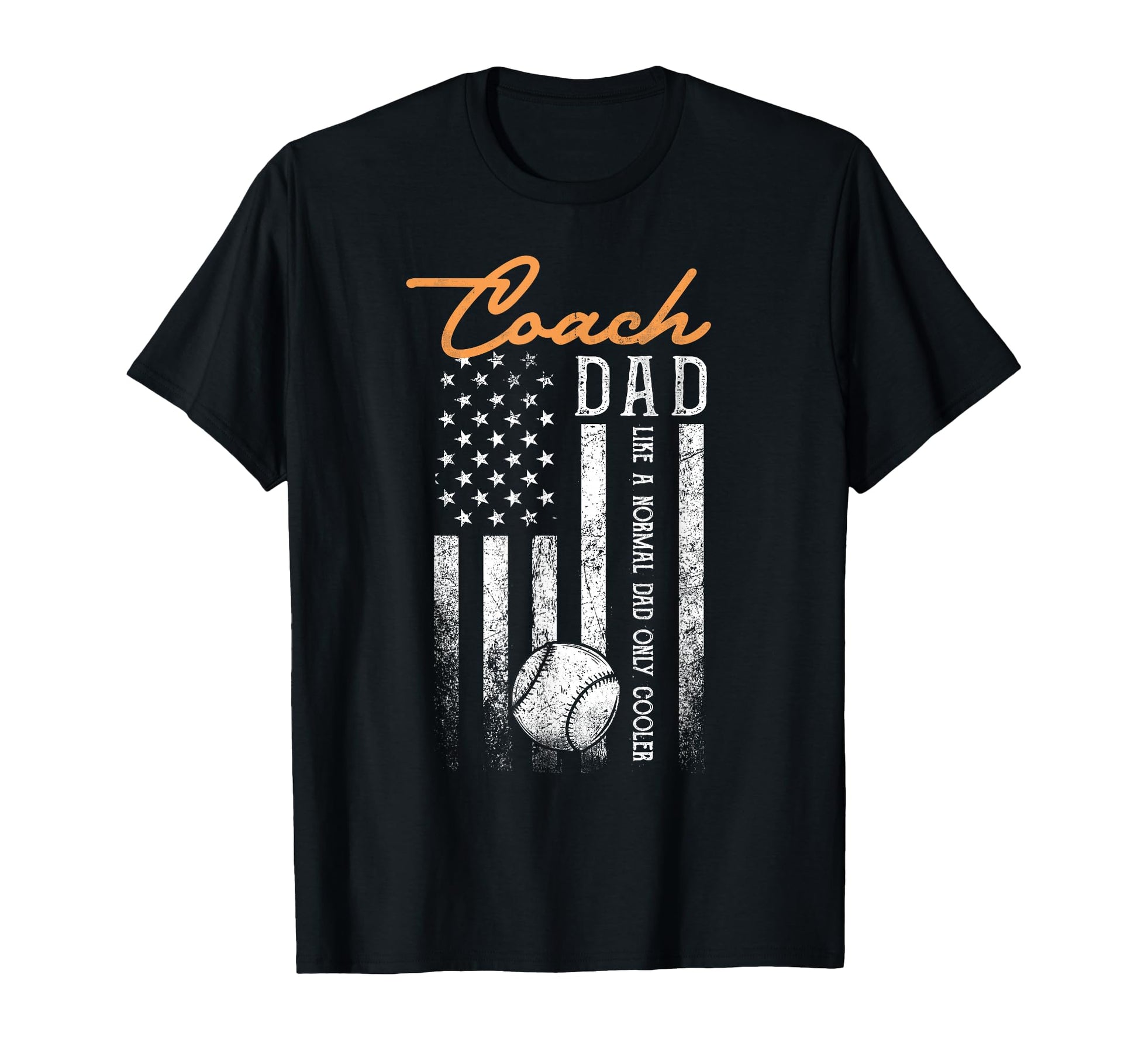 Baseball Coach Dad Like Normal Dad Only T-Shirt - Custom Art Print Unisex - T-Shirt, Sweatshirt, Hoodie
