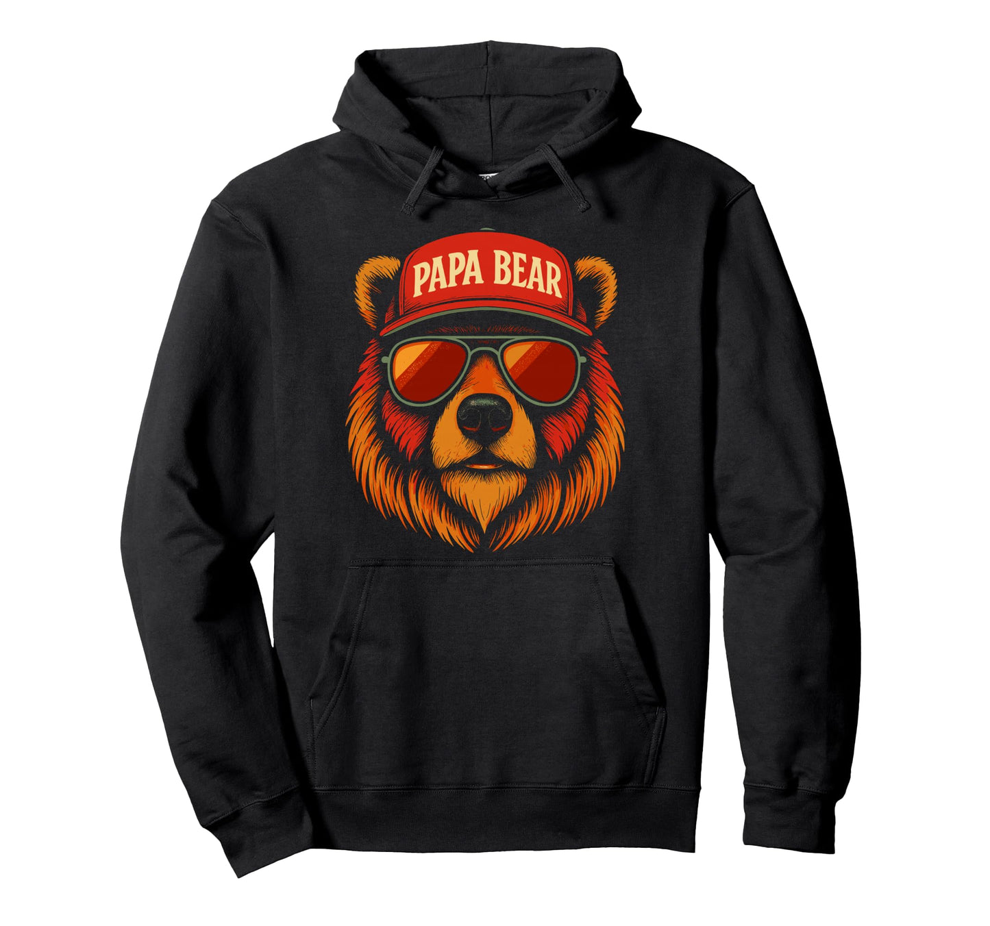 Papa Bear Funny Dad Gift Sunglasses Hoodie - Custom Art Print Men Women - T-Shirt, Sweatshirt, Hoodie