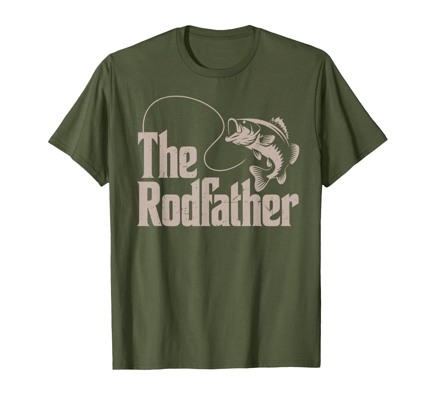 Rodfather Funny Bass Fish Dad Joke T-Shirt - Custom Art Print for Adults - T-Shirt, Sweatshirt, Hoodie