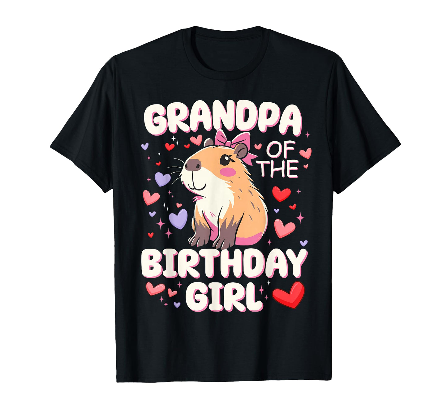 Grandpa Birthday Capybara Family Bday T-Shirt - Minimalist Print Men Women - T-Shirt, Sweatshirt, Hoodie