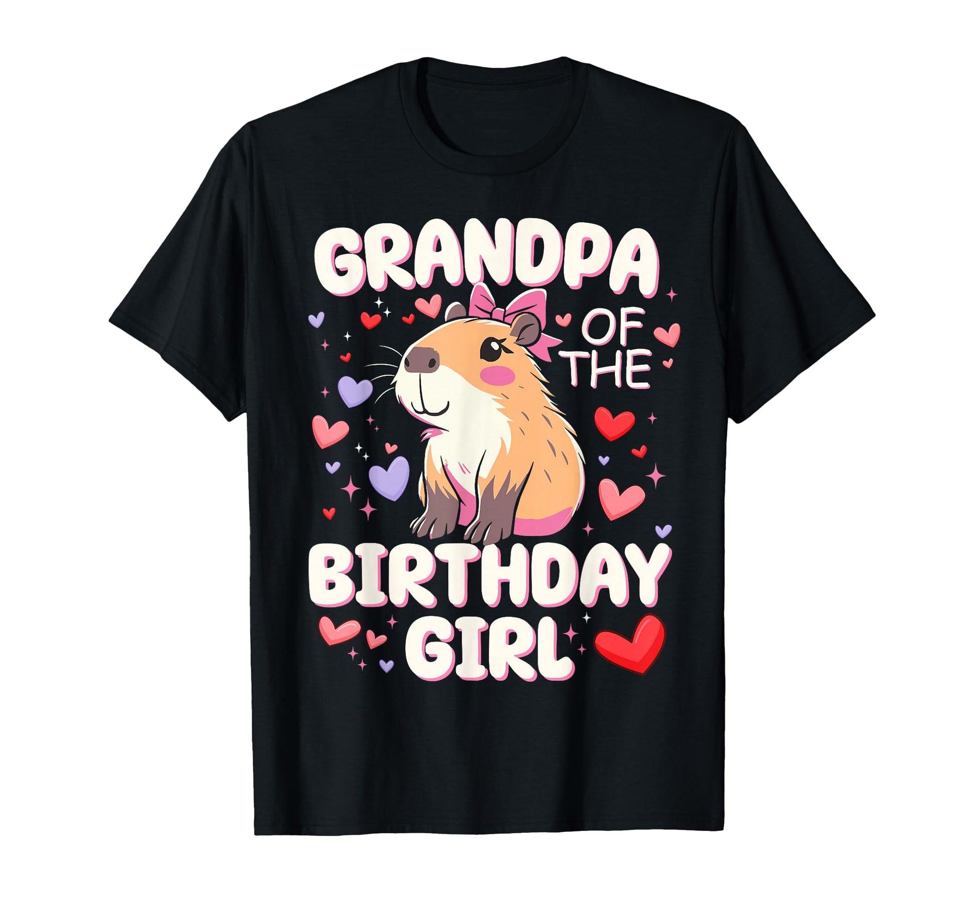 Grandpa Birthday Capybara Family Bday T-Shirt - Minimalist Print Men Women - T-Shirt, Sweatshirt, Hoodie