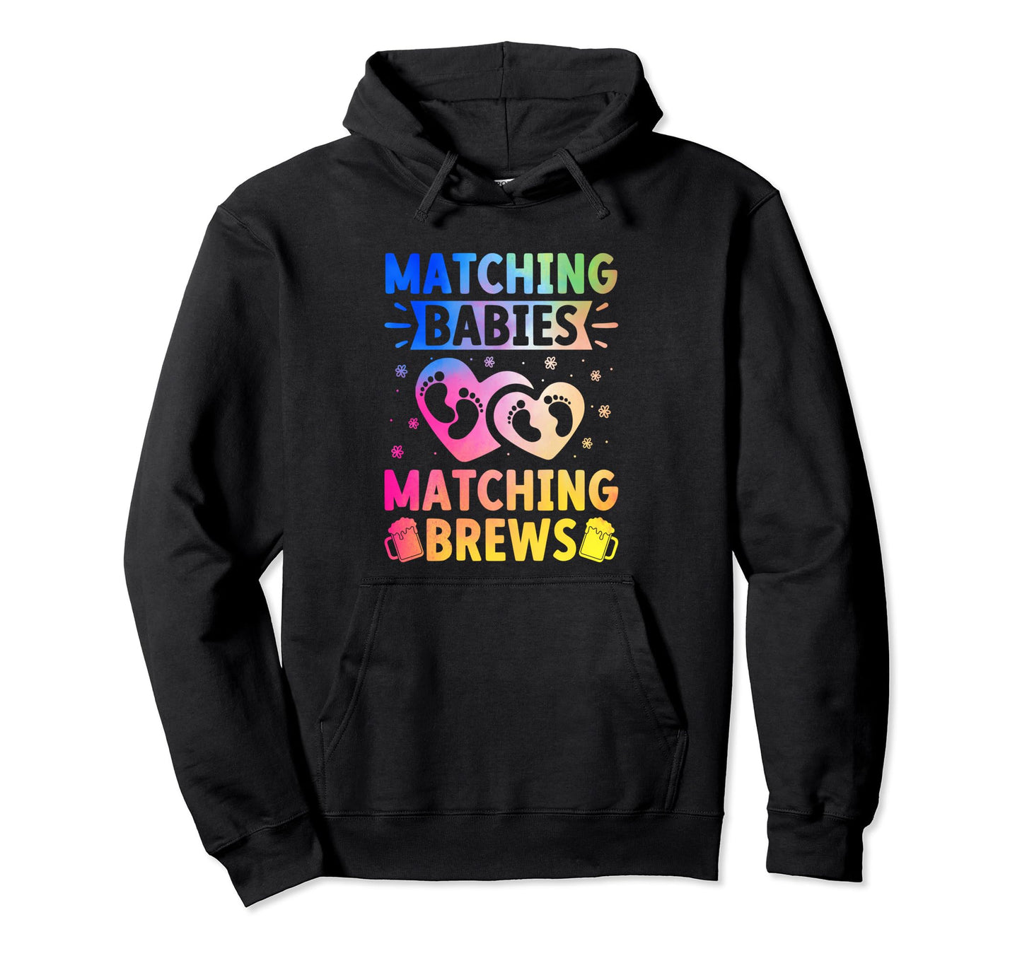 Funny Dad Twins Beer Drinking Twin Hoodie - Unique Graphic for Adults - T-Shirt, Sweatshirt, Hoodie
