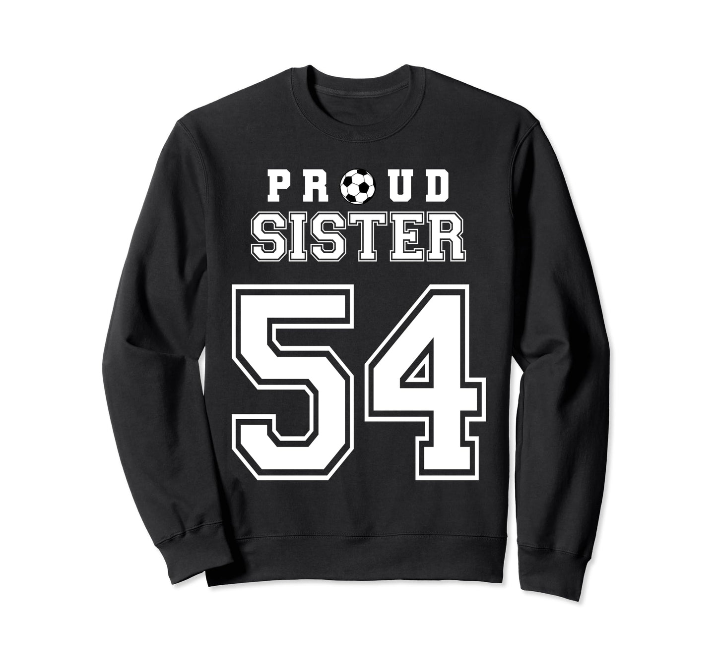 Number 54 Custom Proud Soccer Futbol Sweatshirt - Minimalist Print Unisex - T-Shirt, Sweatshirt, Hoodie