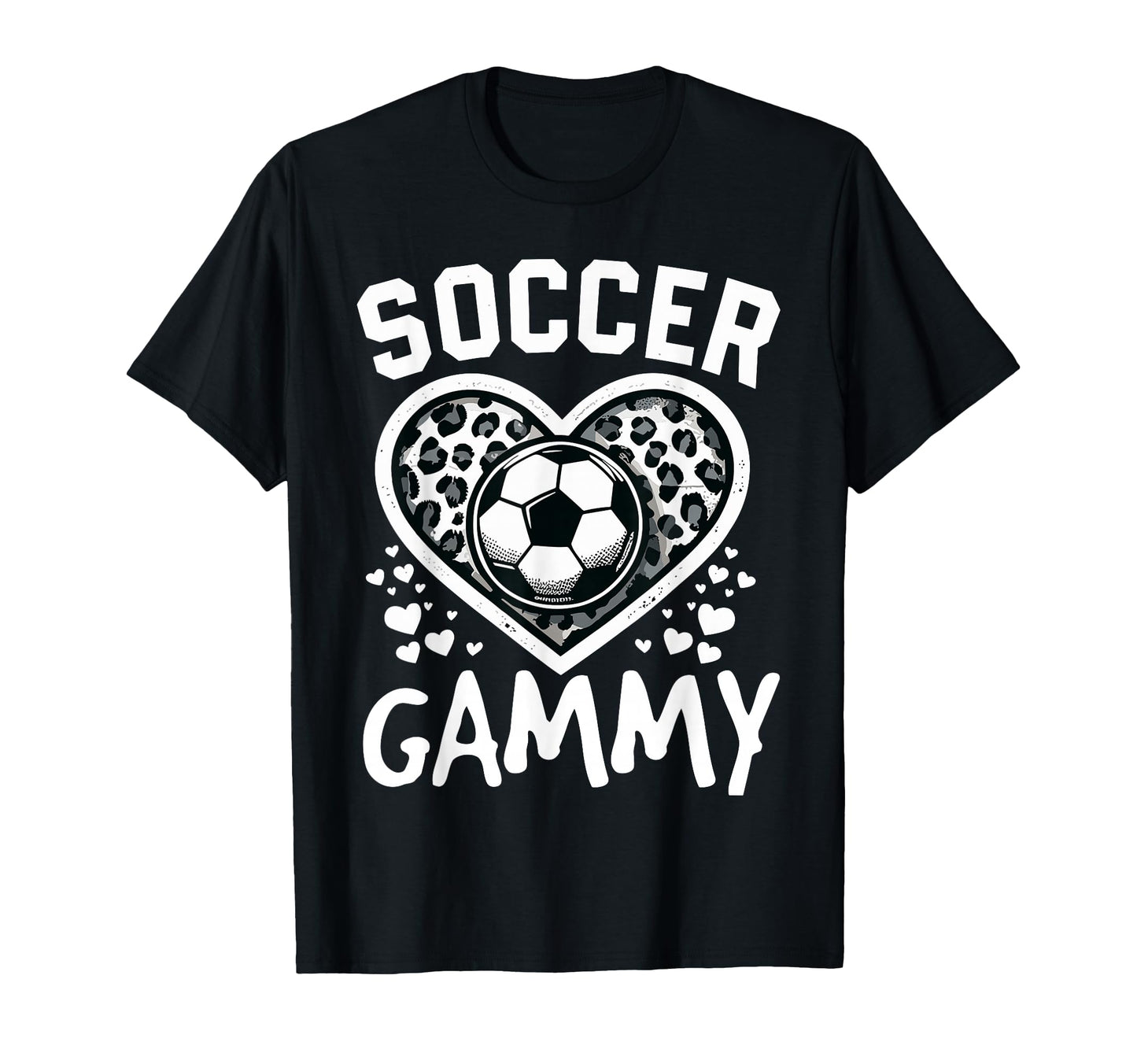Soccer Gammy Leopard Heart Gammy Soccer T-Shirt - Unique Graphic Unisex - T-Shirt, Sweatshirt, Hoodie