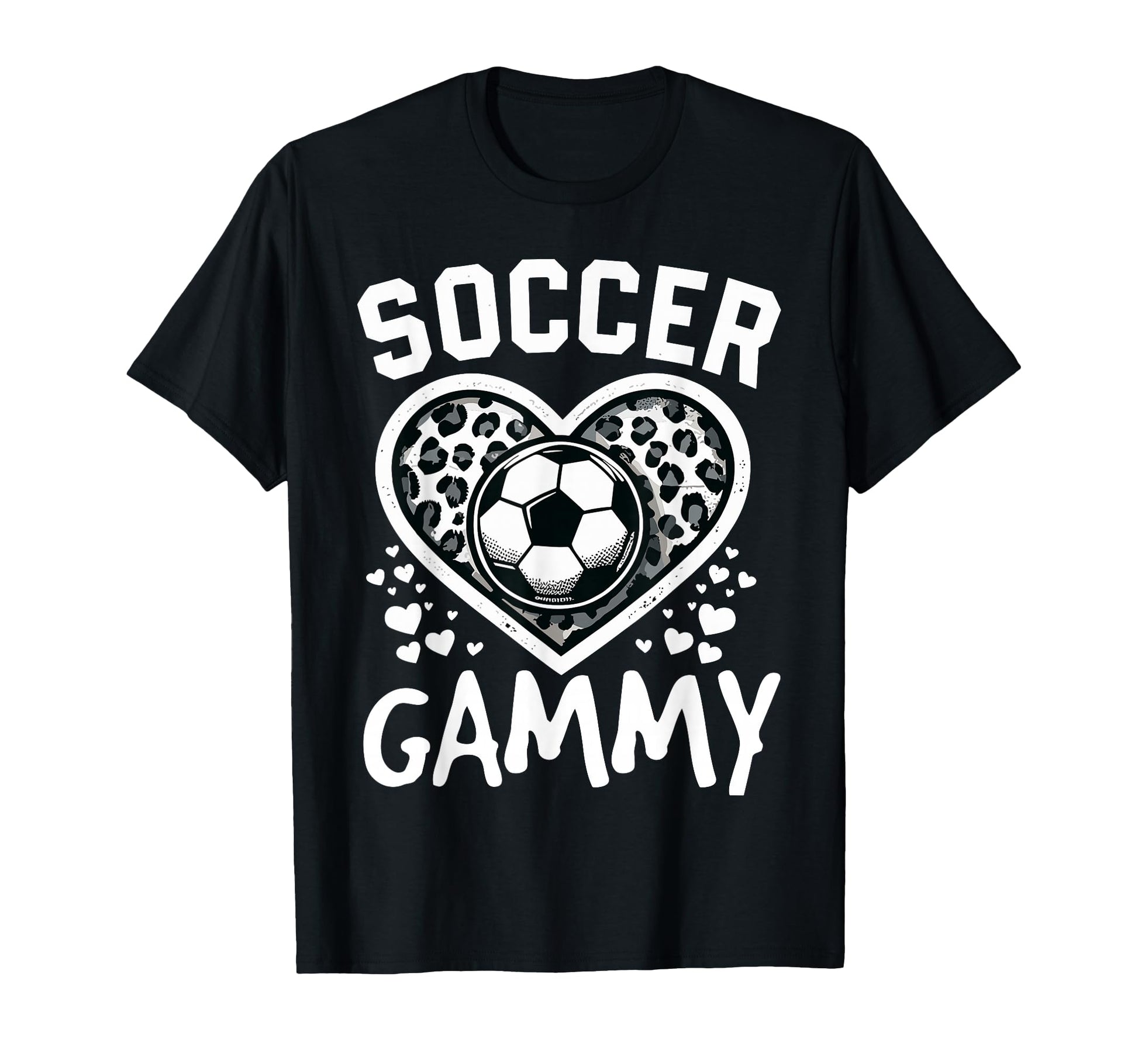 Soccer Gammy Leopard Heart Gammy Soccer T-Shirt - Unique Graphic Unisex - T-Shirt, Sweatshirt, Hoodie