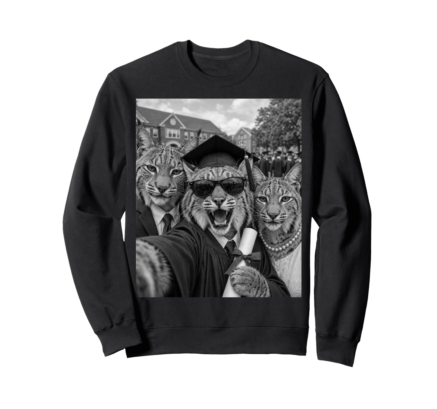Wildcats Graduation Selfie Sweatshirt - Casual Everyday Wear for Adults - T-Shirt, Sweatshirt, Hoodie