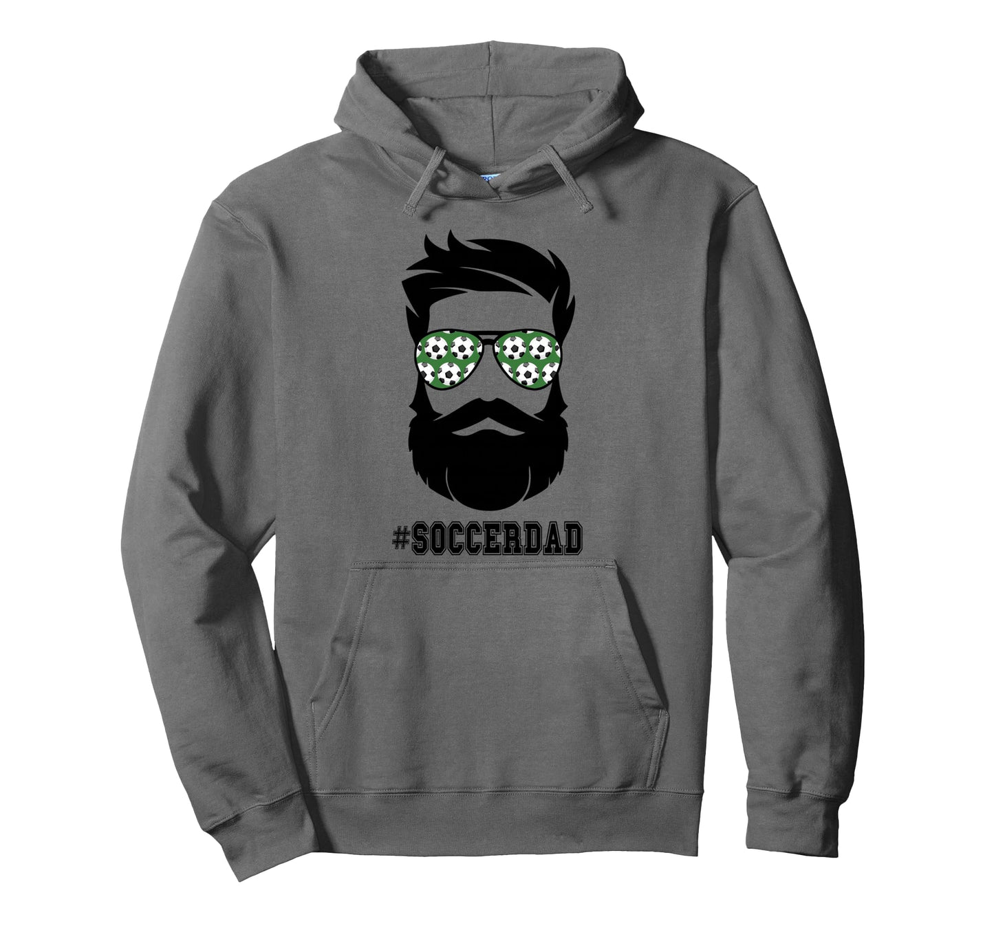 Soccer Dad Beard And Sunglasses Hoodie - Fun Novelty Design for Adults - T-Shirt, Sweatshirt, Hoodie