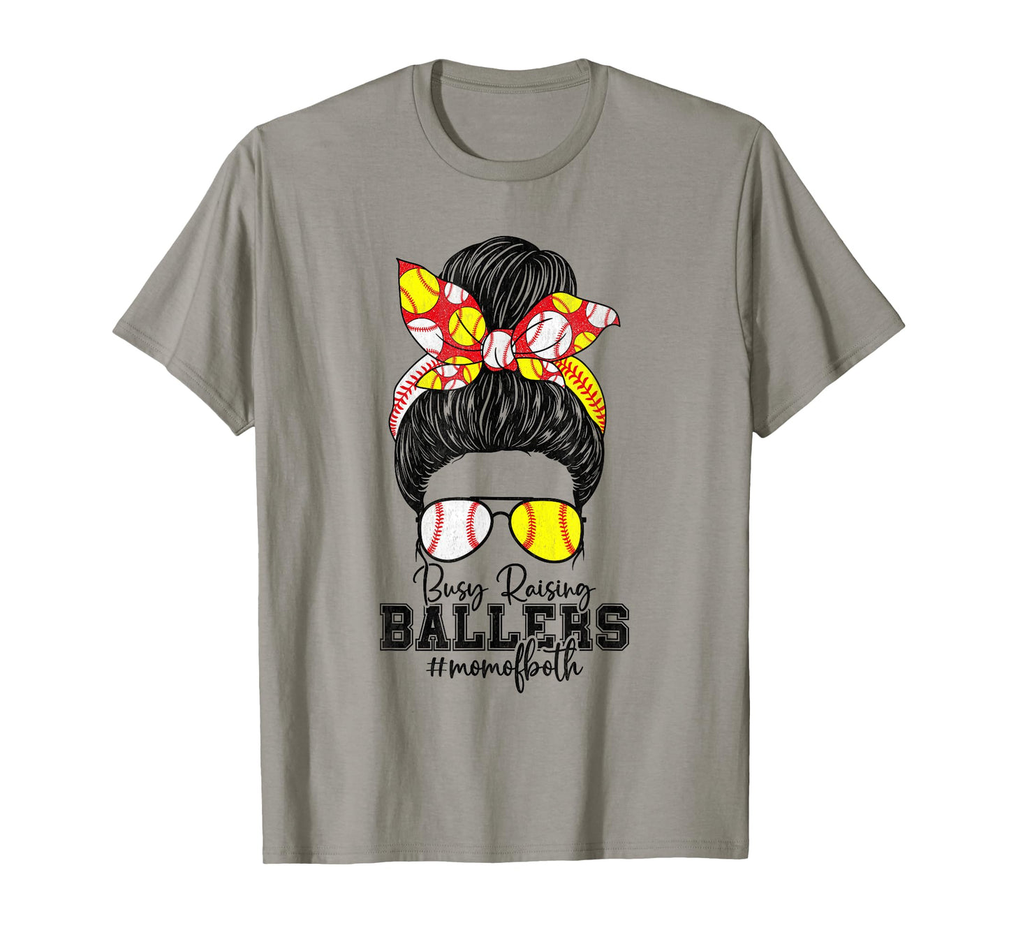 Busy Raising Ballers Softball Funny T-Shirt - Casual Everyday Wear Unisex - T-Shirt, Sweatshirt, Hoodie
