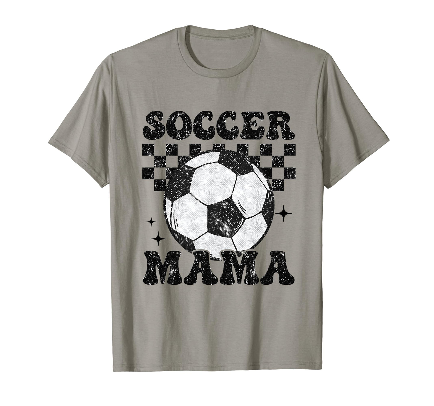 Soccer Mama Checkered Funny Soccer T-Shirt - Minimalist Print Men Women - T-Shirt, Sweatshirt, Hoodie
