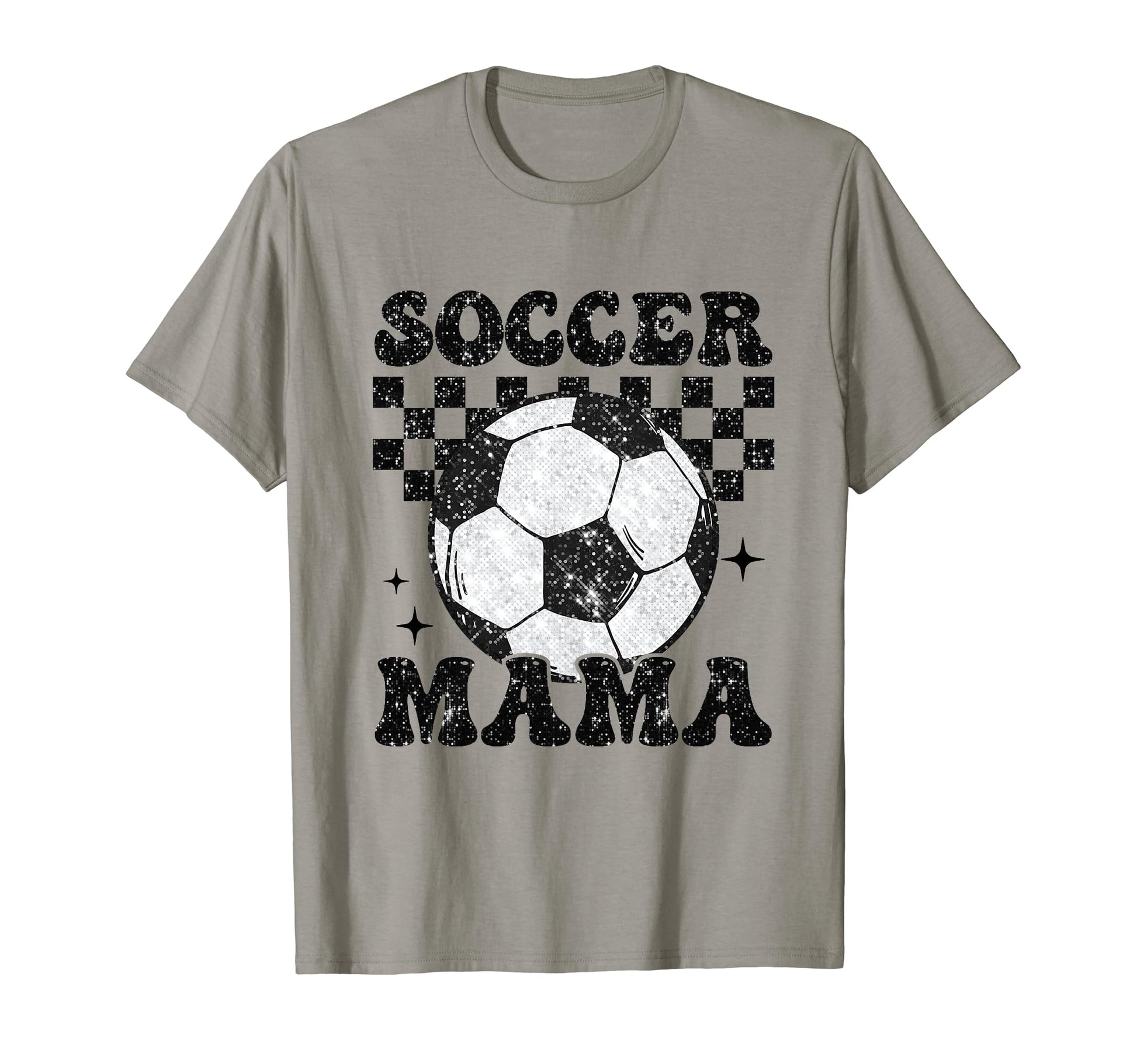 Soccer Mama Checkered Funny Soccer T-Shirt - Minimalist Print Men Women - T-Shirt, Sweatshirt, Hoodie