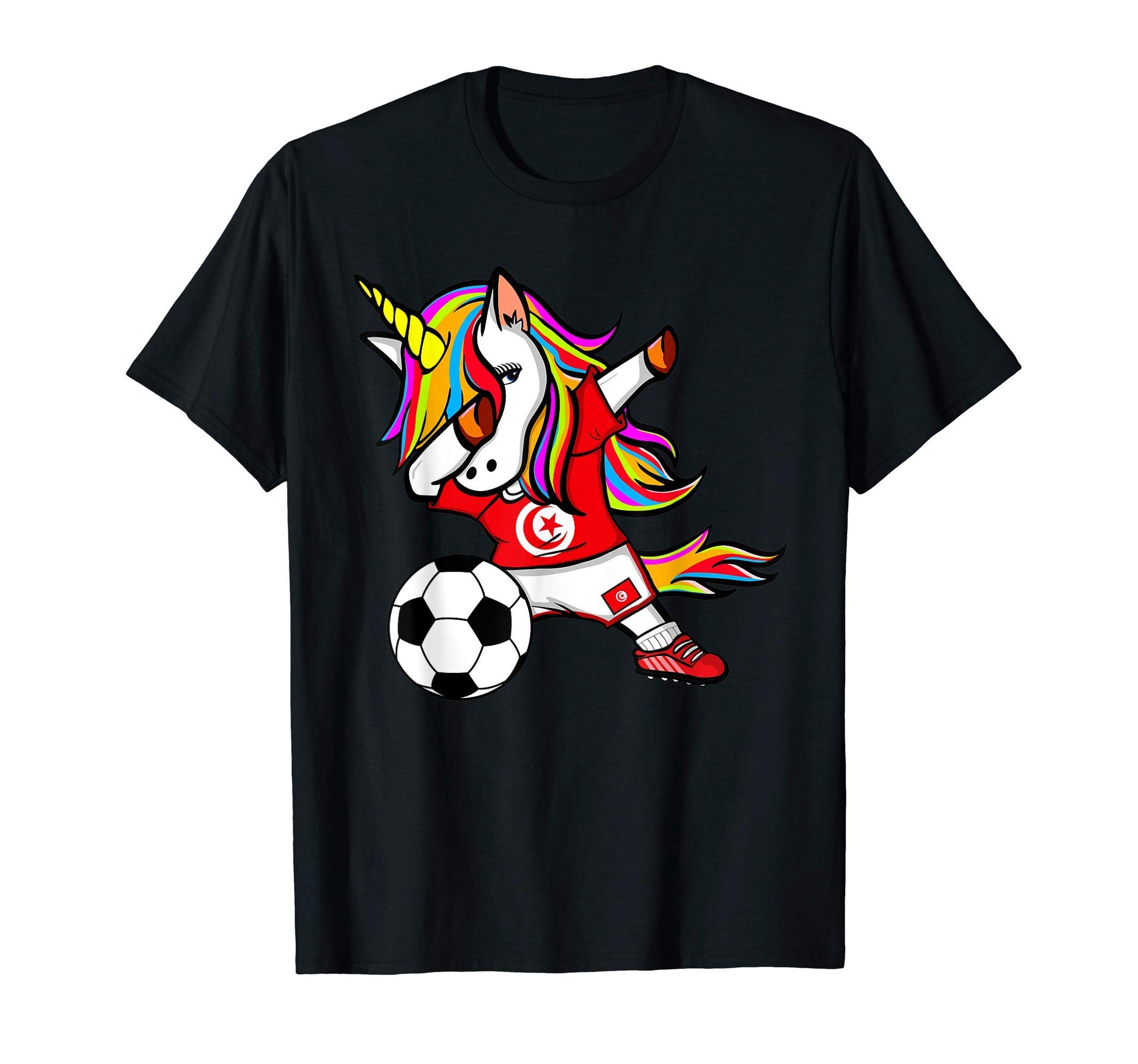 Funny Dabbing Unicorn Tunisia T-Shirt - Fun Novelty Design Men Women - T-Shirt, Sweatshirt, Hoodie