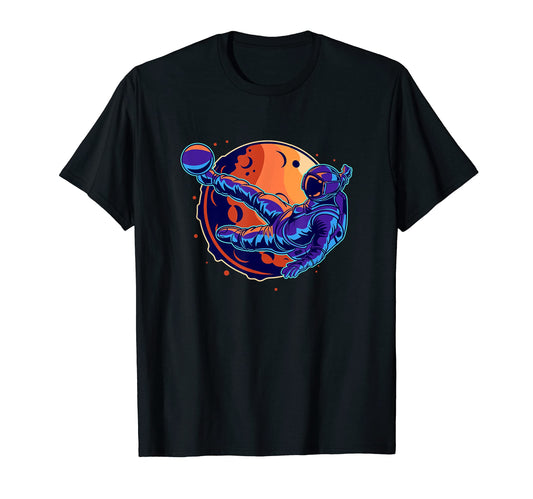 Astronaut Soccer Player Space Mars Planet T-Shirt - Trendy Graphic Unisex - T-Shirt, Sweatshirt, Hoodie