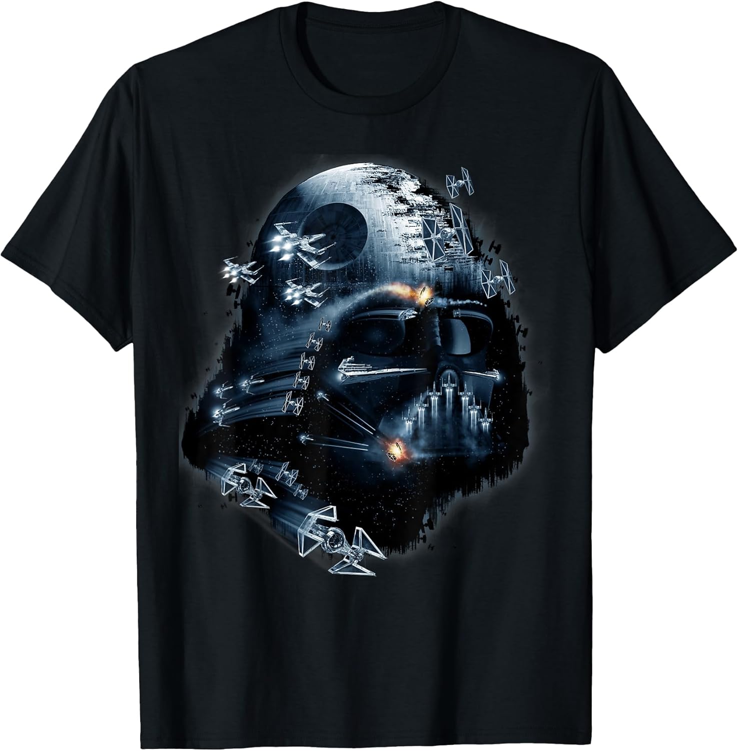Darth Vader Helmet Collage Graphic T-Shirt T-Shirt Unisex T-shirt, Sweatshirt, Hoodie, Long Sleeve Tee - T-Shirt, Sweatshirt, Hoodie