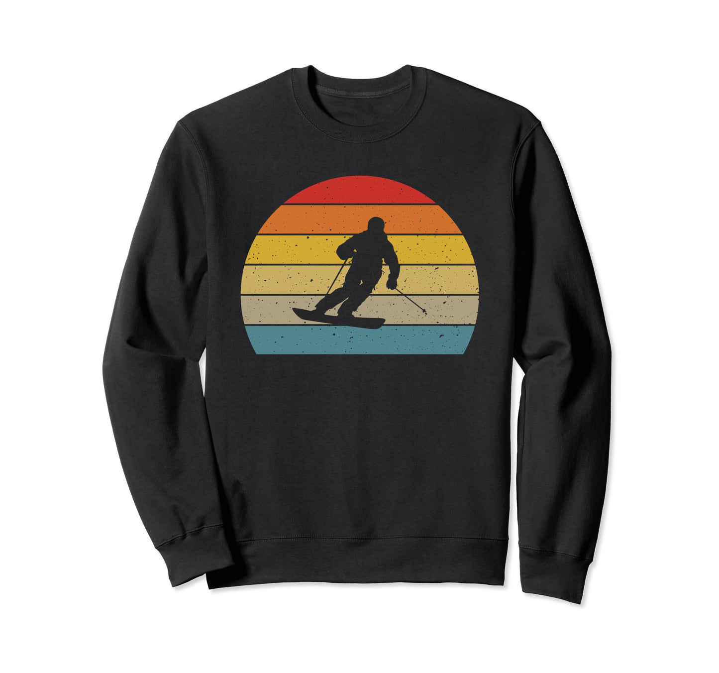 Ski Sunset Skier Skiing Dad Ski Sweatshirt - Casual Everyday Wear Unisex - T-Shirt, Sweatshirt, Hoodie