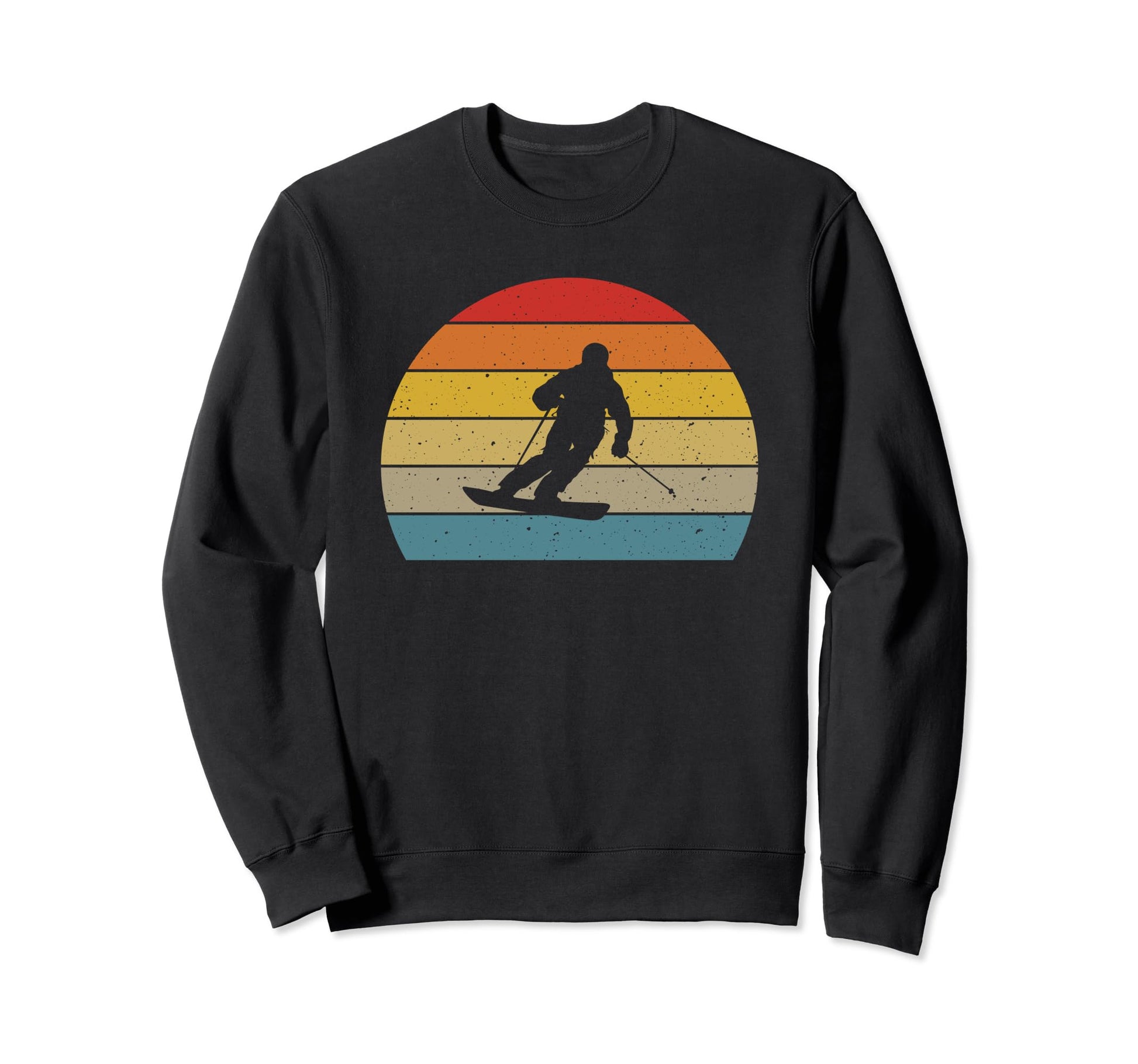 Ski Sunset Skier Skiing Dad Ski Sweatshirt - Casual Everyday Wear Unisex - T-Shirt, Sweatshirt, Hoodie