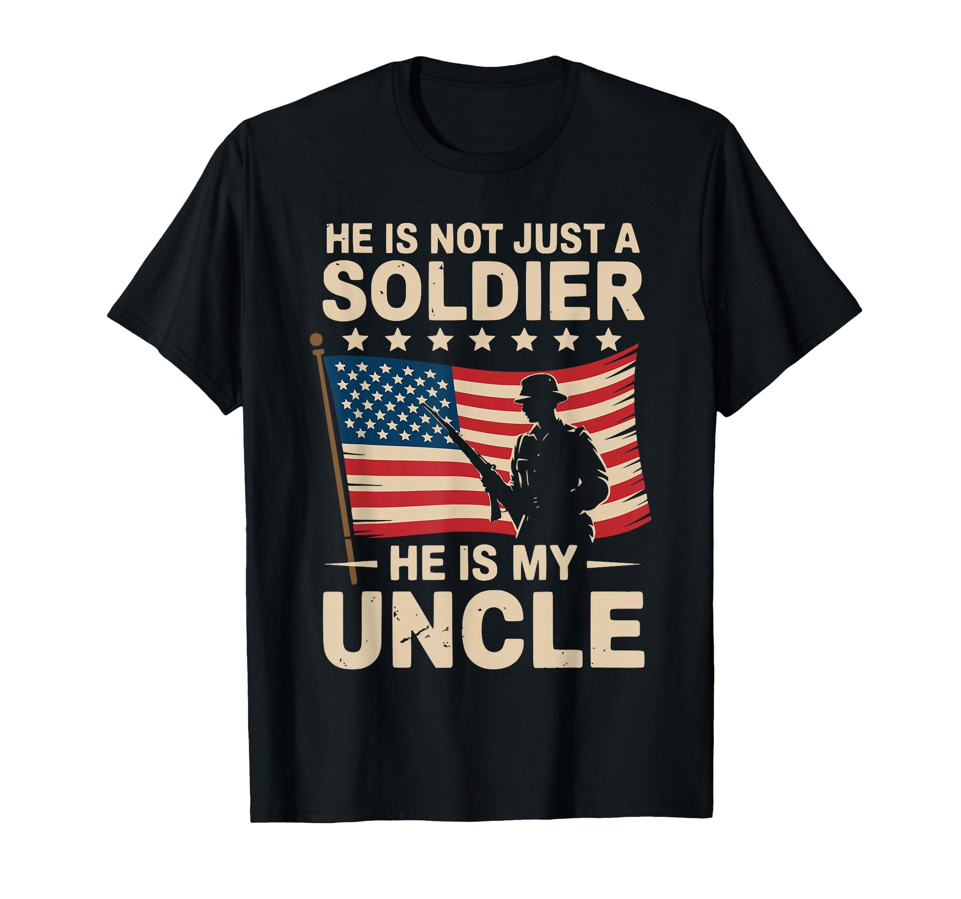 My Uncle Is Soldier Hero Proud Army Nephew T-Shirt - Trendy Graphic Unisex - T-Shirt, Sweatshirt, Hoodie
