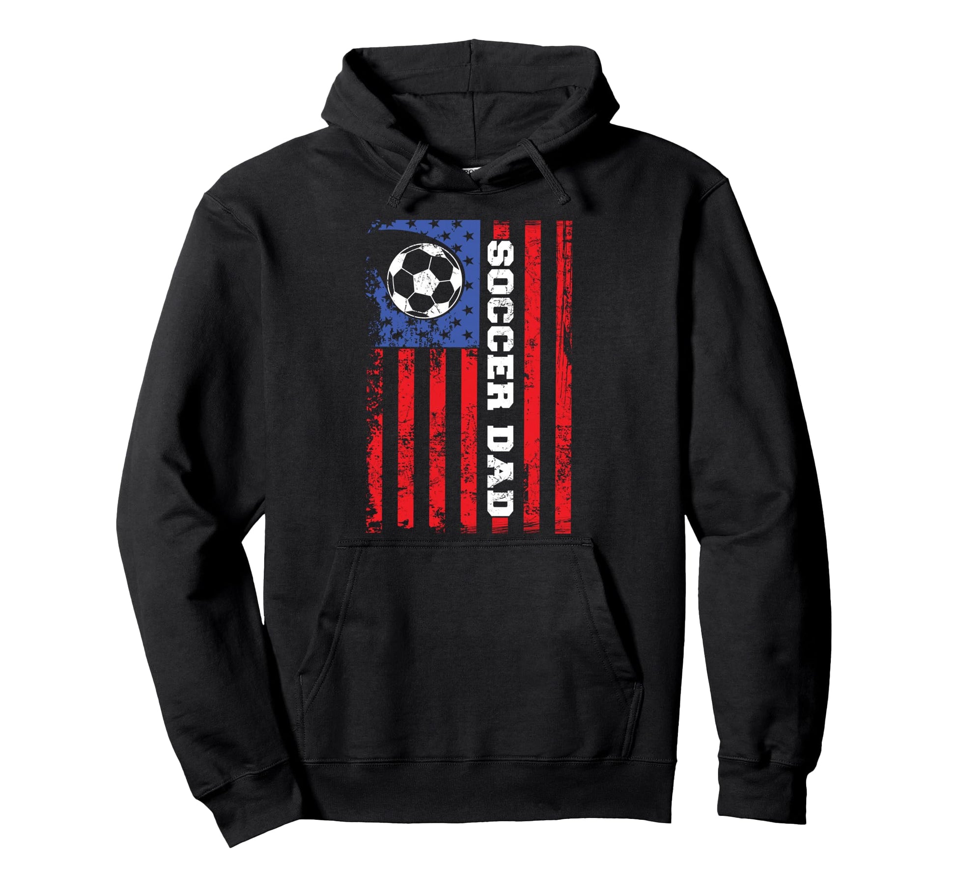 Soccer Dad Usa Flag All American Hoodie - Fun Novelty Design Men Women - T-Shirt, Sweatshirt, Hoodie