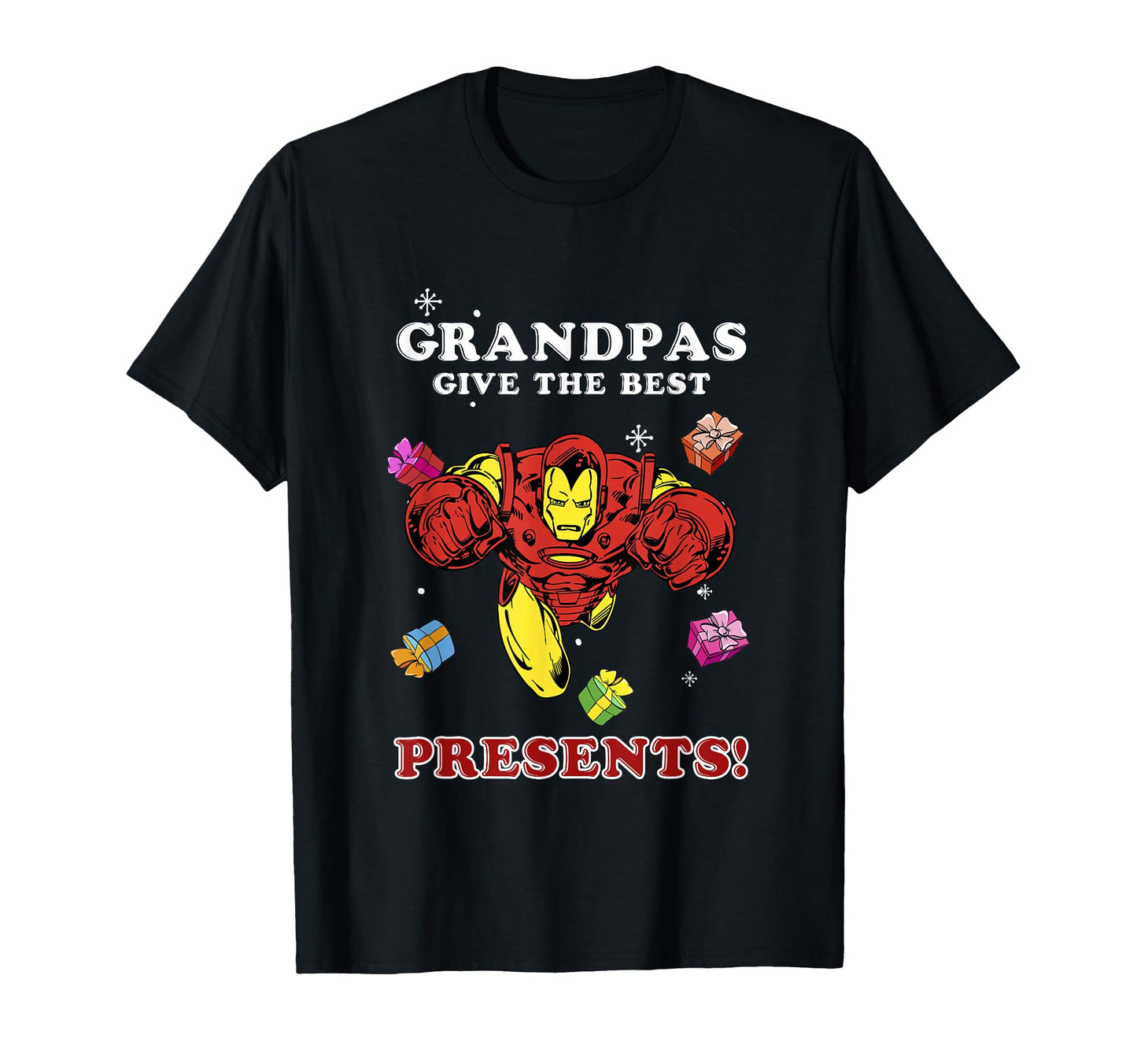 Marvel Grandpas Give Best Presents T-Shirt - Casual Everyday Wear Unisex - T-Shirt, Sweatshirt, Hoodie