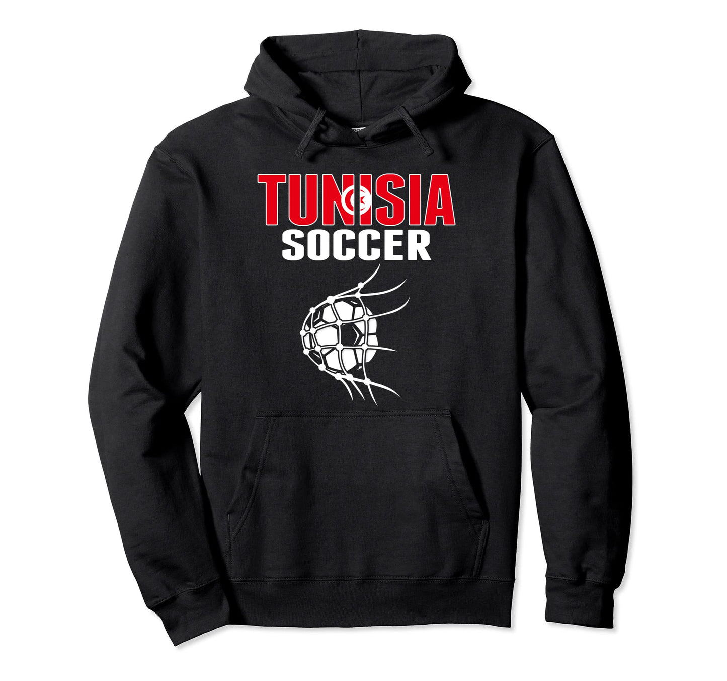 Tunisia Soccer Ball Net Tunisia Hoodie - Minimalist Print Men Women - T-Shirt, Sweatshirt, Hoodie