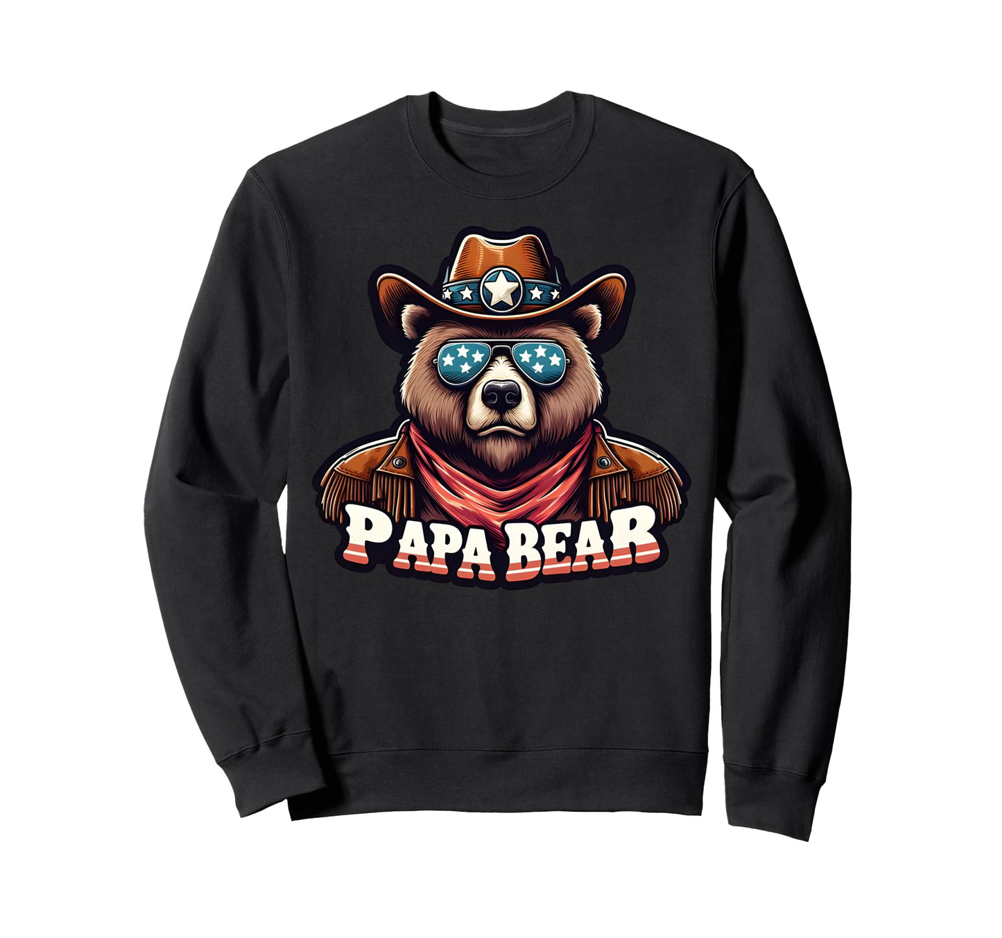 Papa Bear Gifts Funny Birthday Fun Sweatshirt - Minimalist Print Men Women - T-Shirt, Sweatshirt, Hoodie