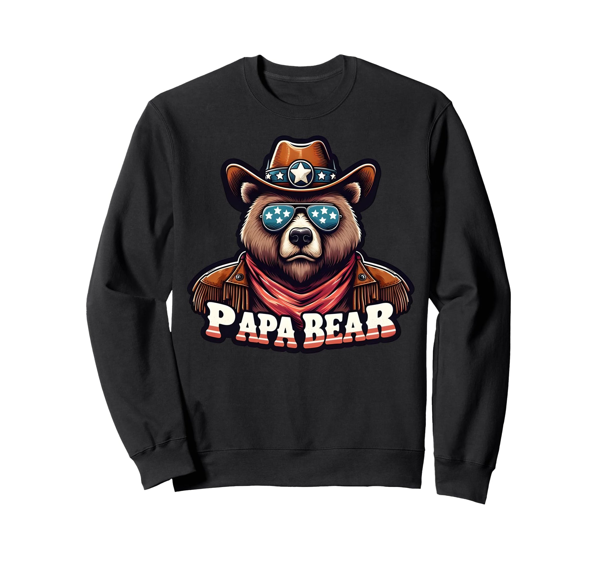 Papa Bear Gifts Funny Birthday Fun Sweatshirt - Minimalist Print Men Women - T-Shirt, Sweatshirt, Hoodie