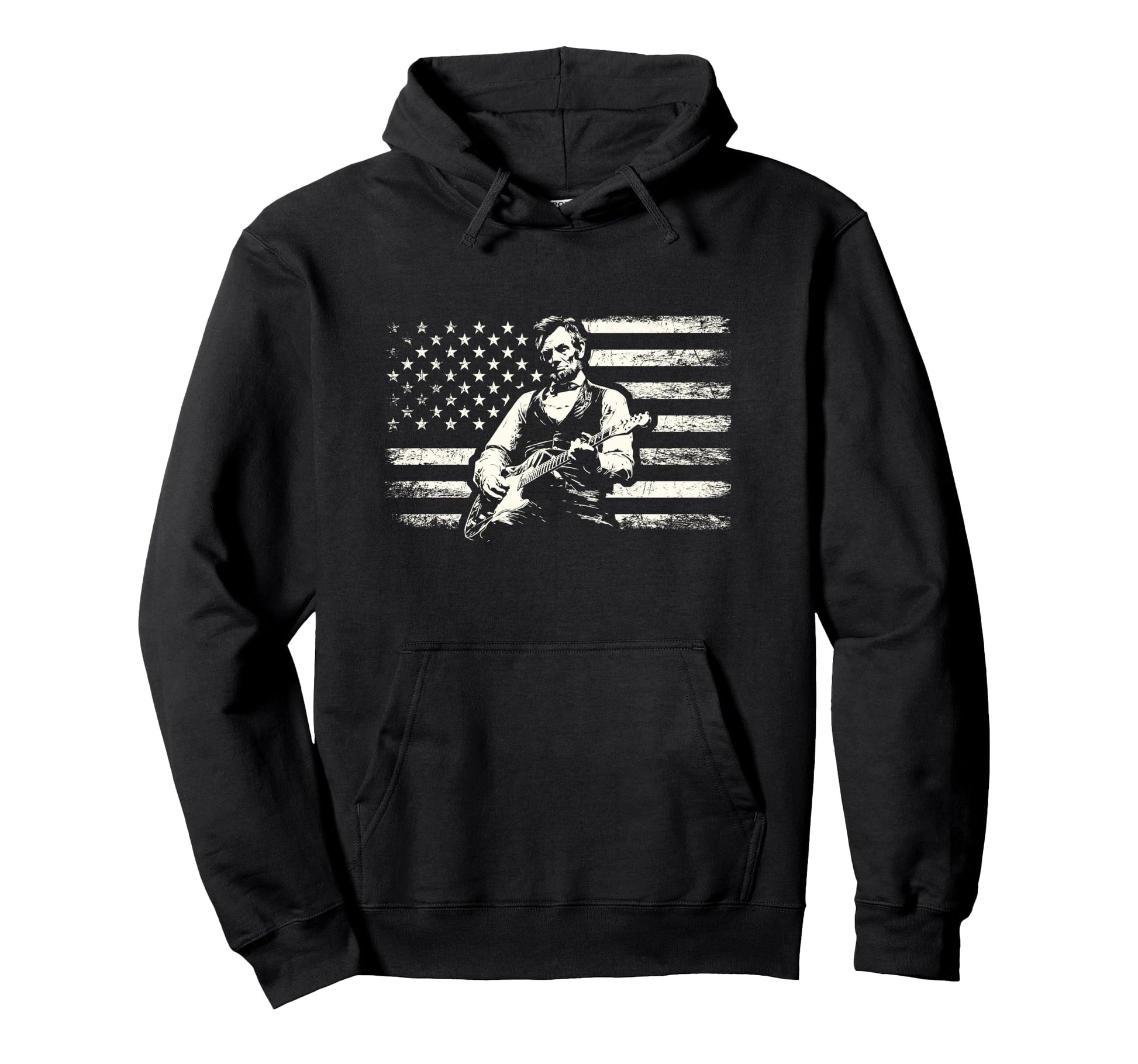 Abraham Lincoln Abe Lincoln Playing Hoodie - Casual Everyday Wear Unisex - T-Shirt, Sweatshirt, Hoodie
