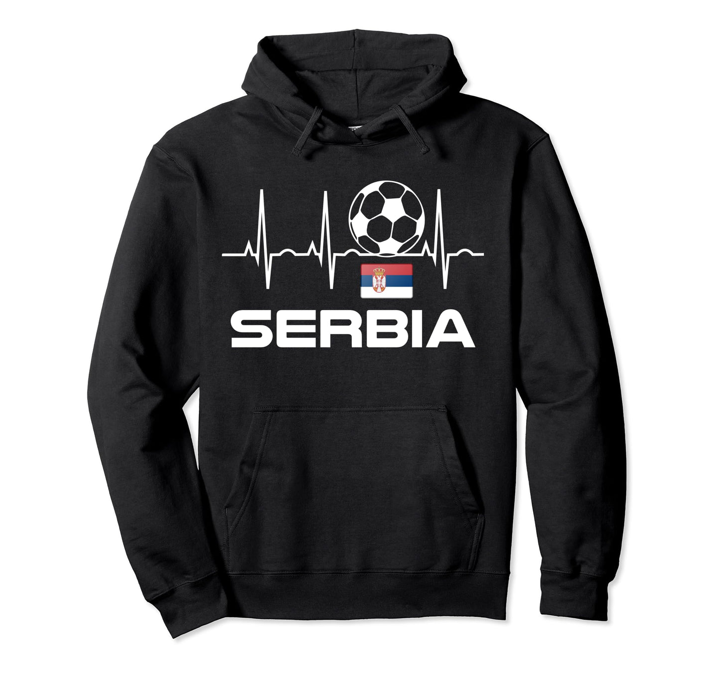 Serbia Soccer Serbian Heartbeat Sweatshirt - Minimalist Print Men Women - T-Shirt, Sweatshirt, Hoodie