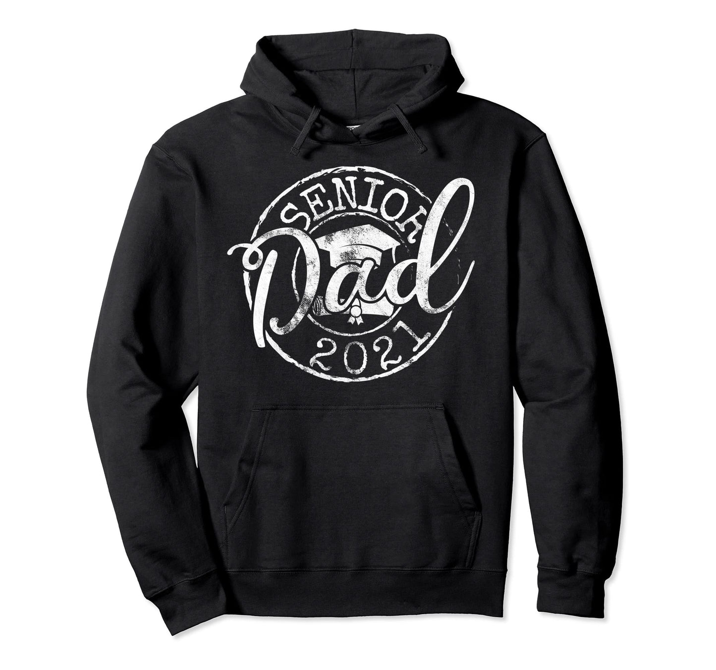 Senior Dad 2021 Proud Mom Graduate Stamp Hoodie - Unique Graphic Men Women - T-Shirt, Sweatshirt, Hoodie