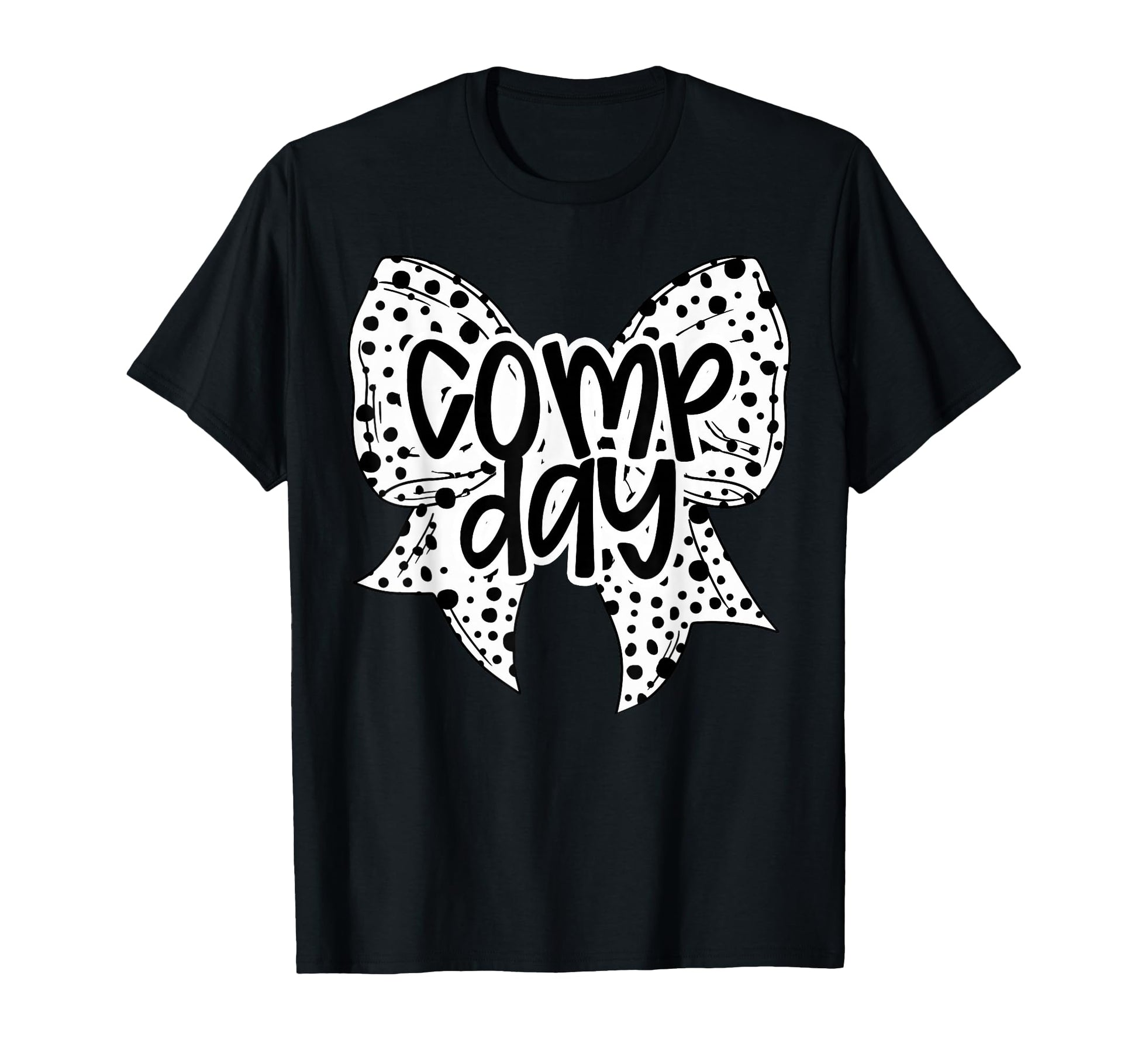 Comp Day Dalmation Coquette Bow T-Shirt - Minimalist Print Unisex - T-Shirt, Sweatshirt, Hoodie