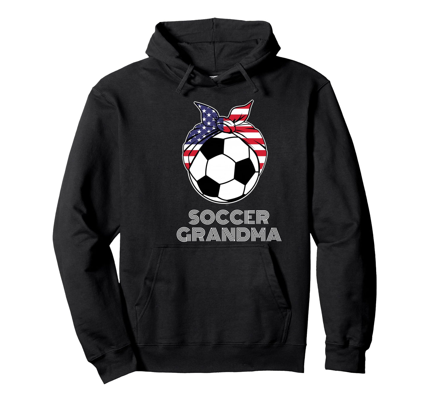 Bandana Soccer Ball Grandmother Hoodie - Casual Everyday Wear for Adults - T-Shirt, Sweatshirt, Hoodie