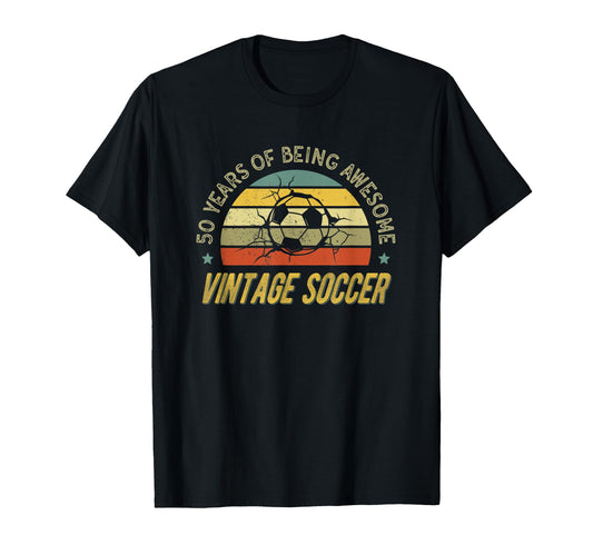 50 Years Being Awesome 50Th Soccer T-Shirt - Unique Graphic for Adults - T-Shirt, Sweatshirt, Hoodie