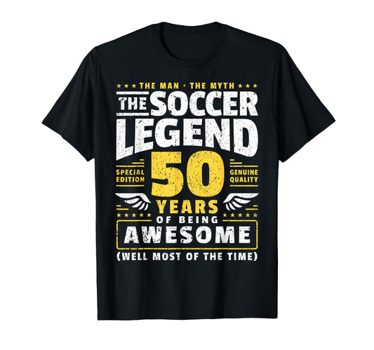 50Th Birthday Soccer Player 50 Years T-Shirt - Streetwear Style for Adults - T-Shirt, Sweatshirt, Hoodie
