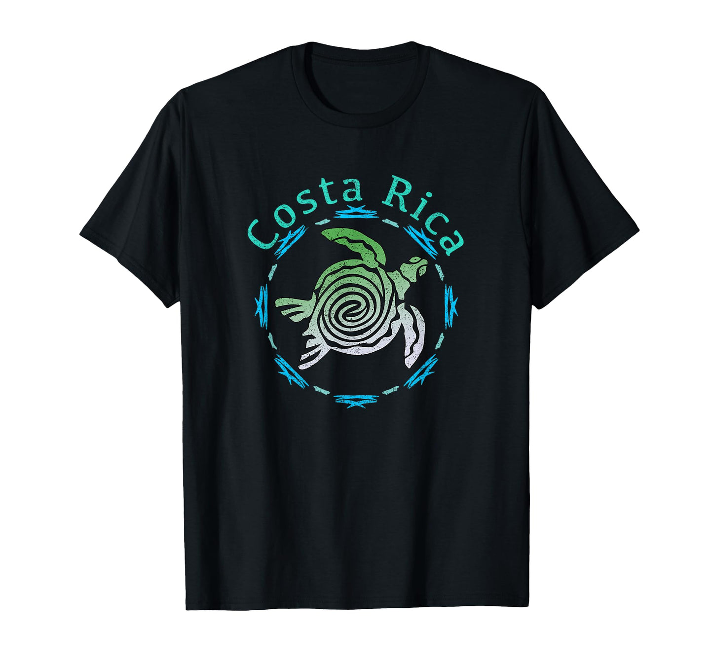 Costa Rica Tribal Turtle Small T-Shirt - Trendy Graphic Unisex - T-Shirt, Sweatshirt, Hoodie