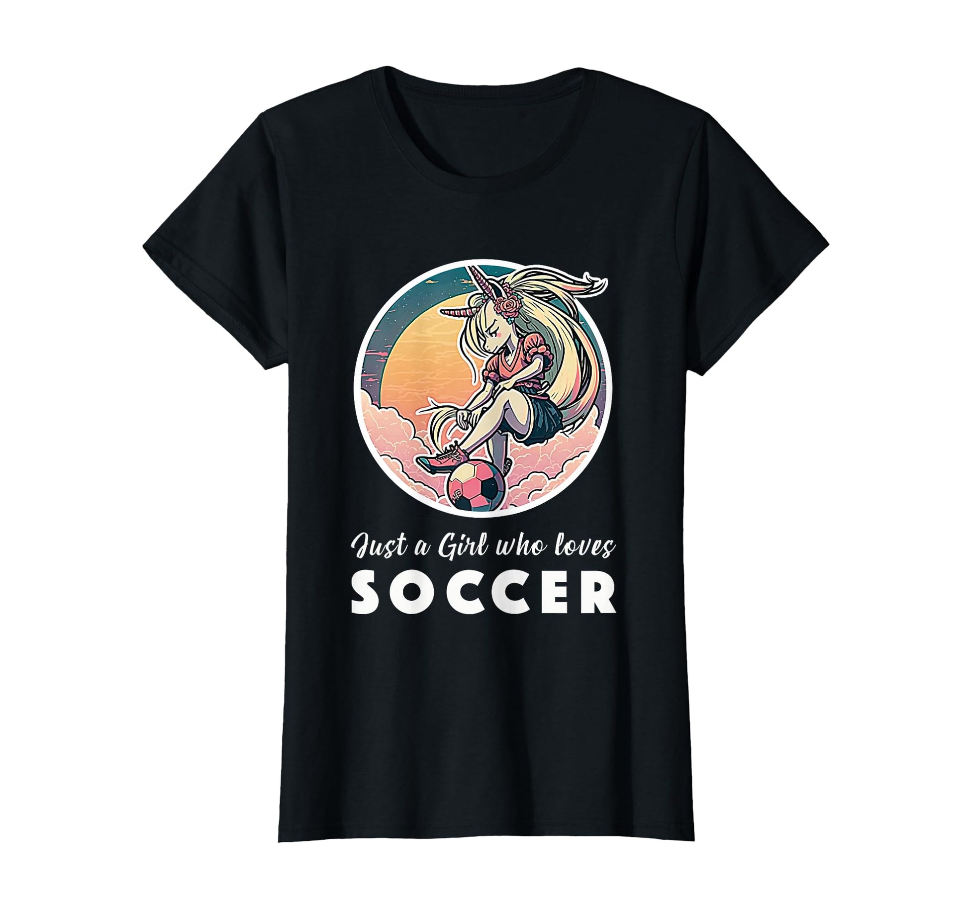 Soccer Anime Manga Unicorn Soccer T-Shirt - Custom Art Print Men Women - T-Shirt, Sweatshirt, Hoodie