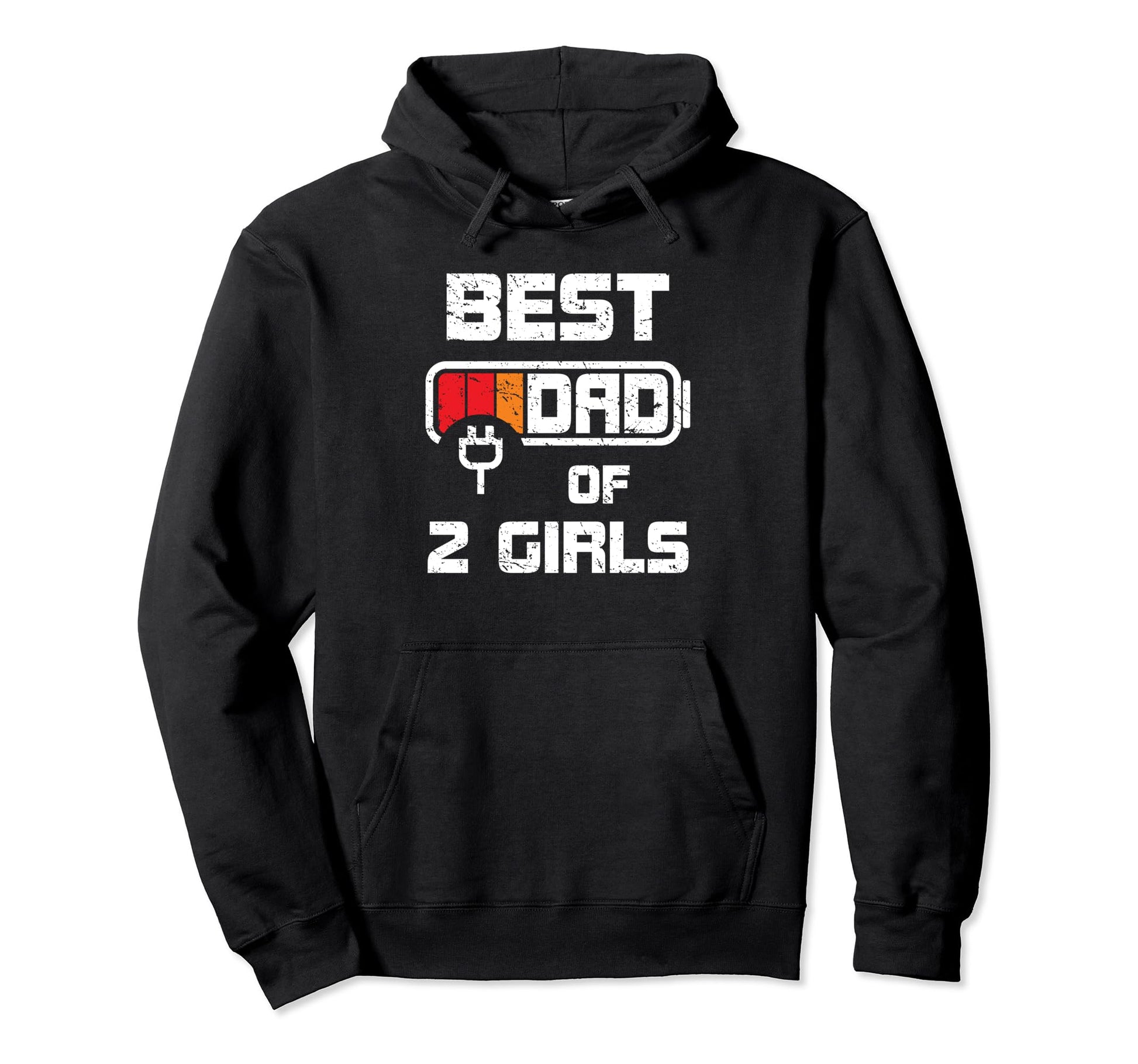 Dad 2 Daughters Funny Fathers Day Dads Hoodie - Fun Novelty Design Unisex - T-Shirt, Sweatshirt, Hoodie