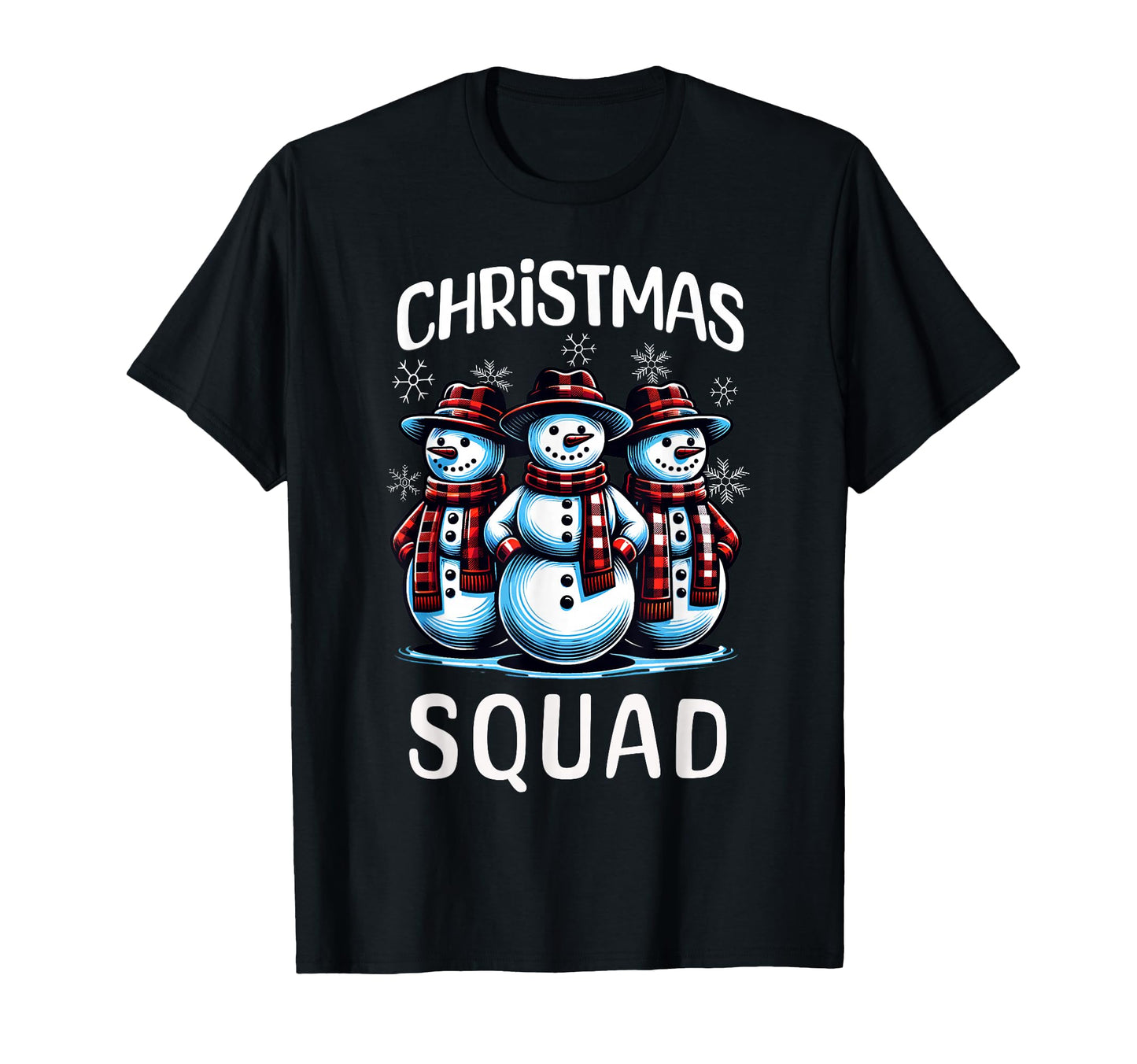 Snowman Family Group Matching Squad T-Shirt - Trendy Graphic for Adults - T-Shirt, Sweatshirt, Hoodie
