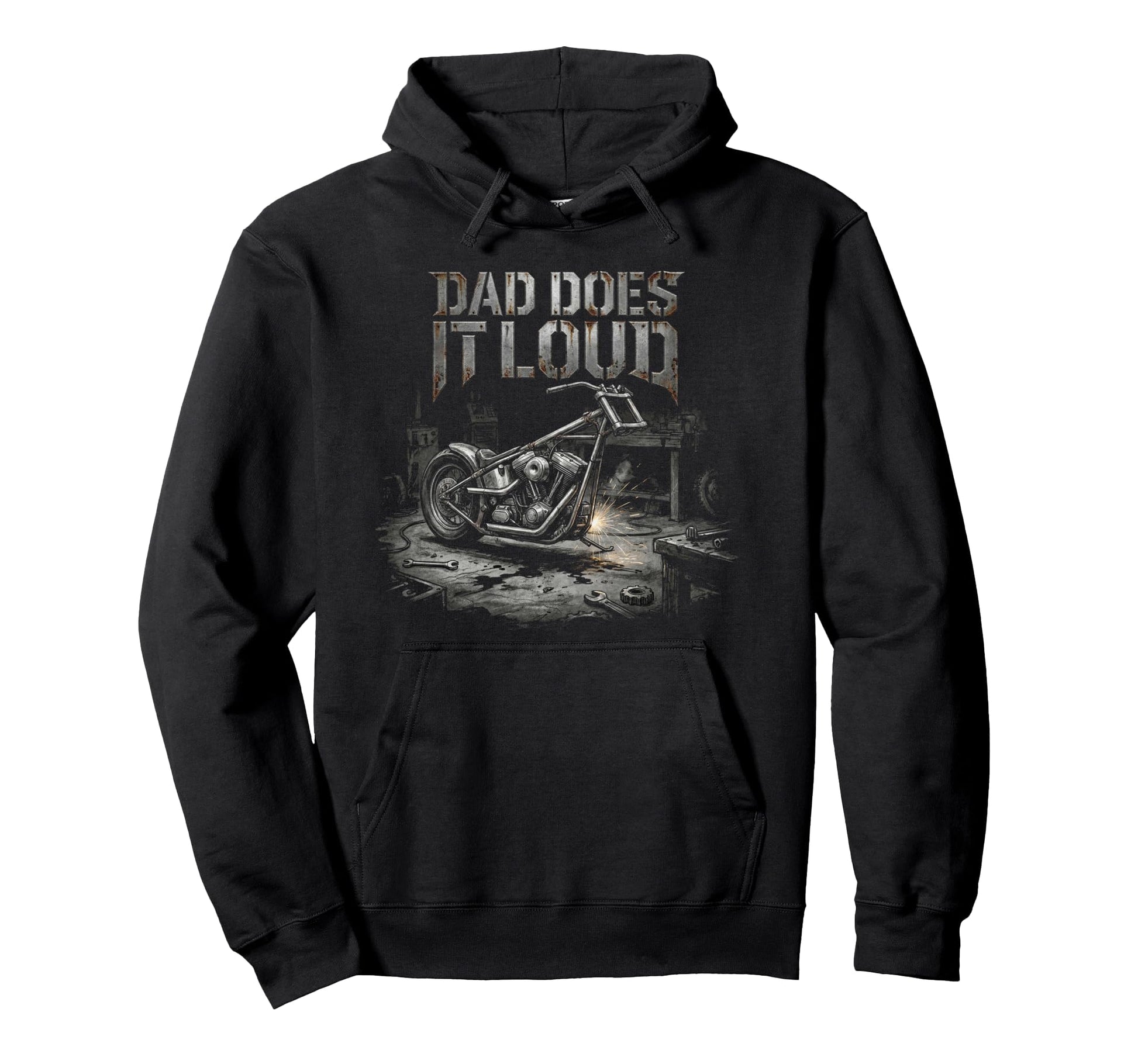 Garage Motorcycle Papa Rider Biker Hoodie - Streetwear Style for Adults - T-Shirt, Sweatshirt, Hoodie