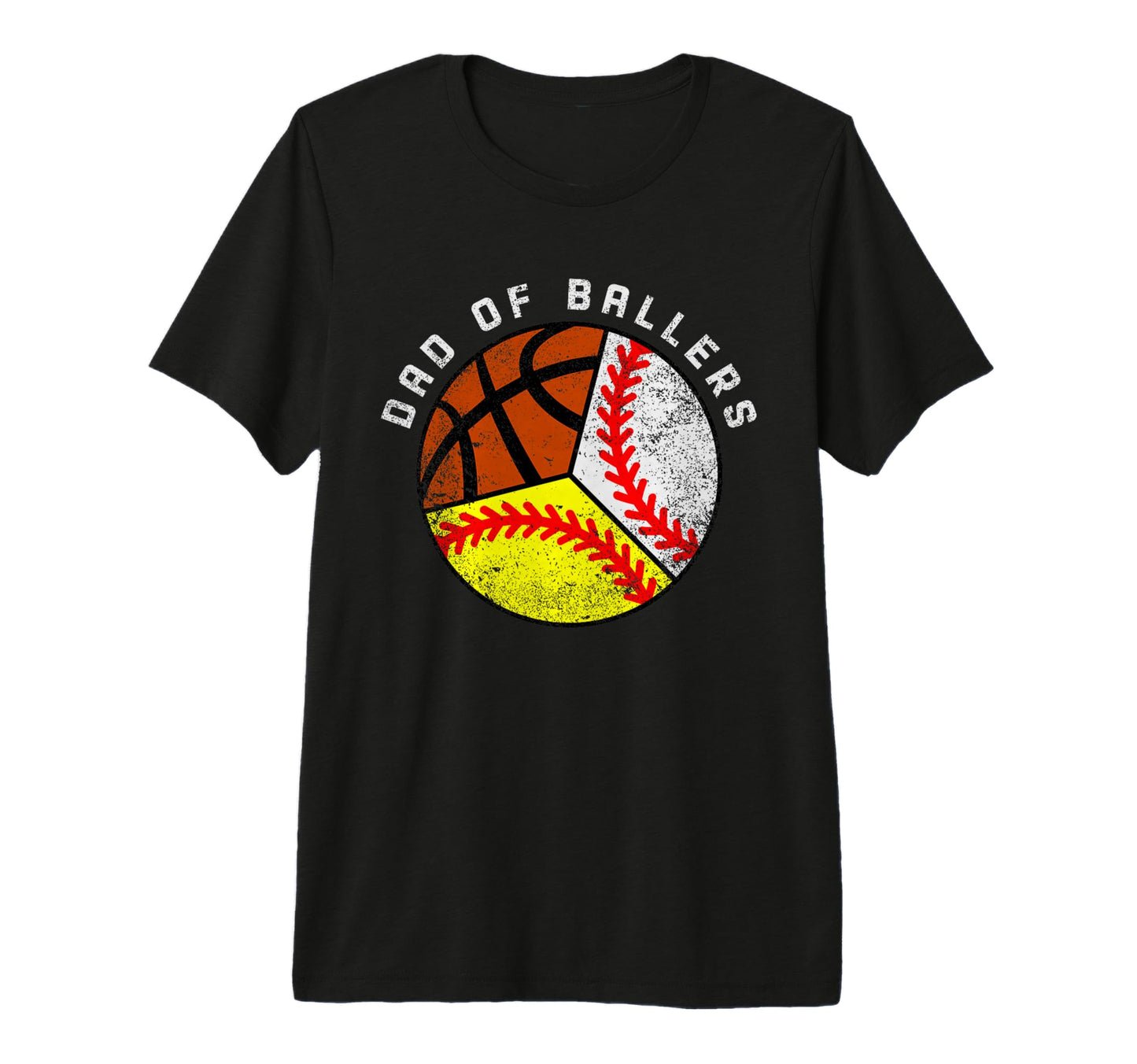 Mens Dad Ballers Funny Baseball Softball T-Shirt - Graphic Print Unisex - T-Shirt, Sweatshirt, Hoodie