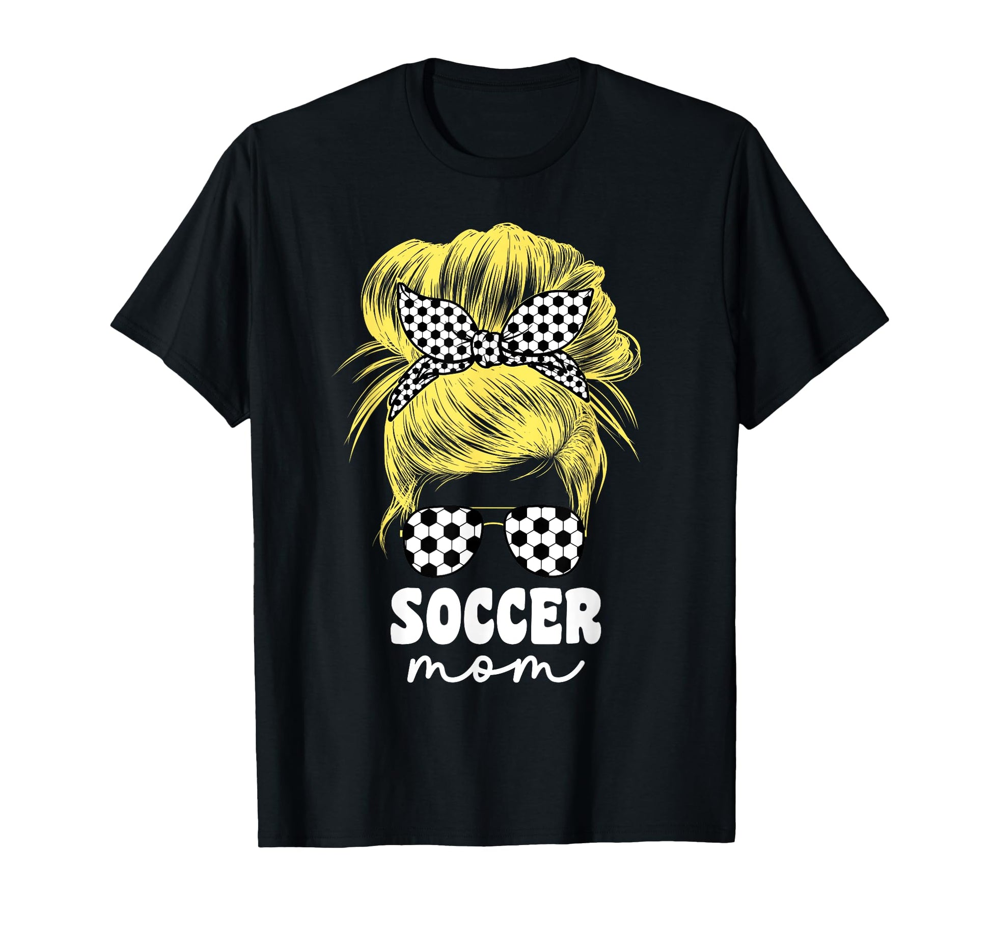 Proud Soccer Mom Mama Blond Messy T-Shirt - Streetwear Style for Adults - T-Shirt, Sweatshirt, Hoodie