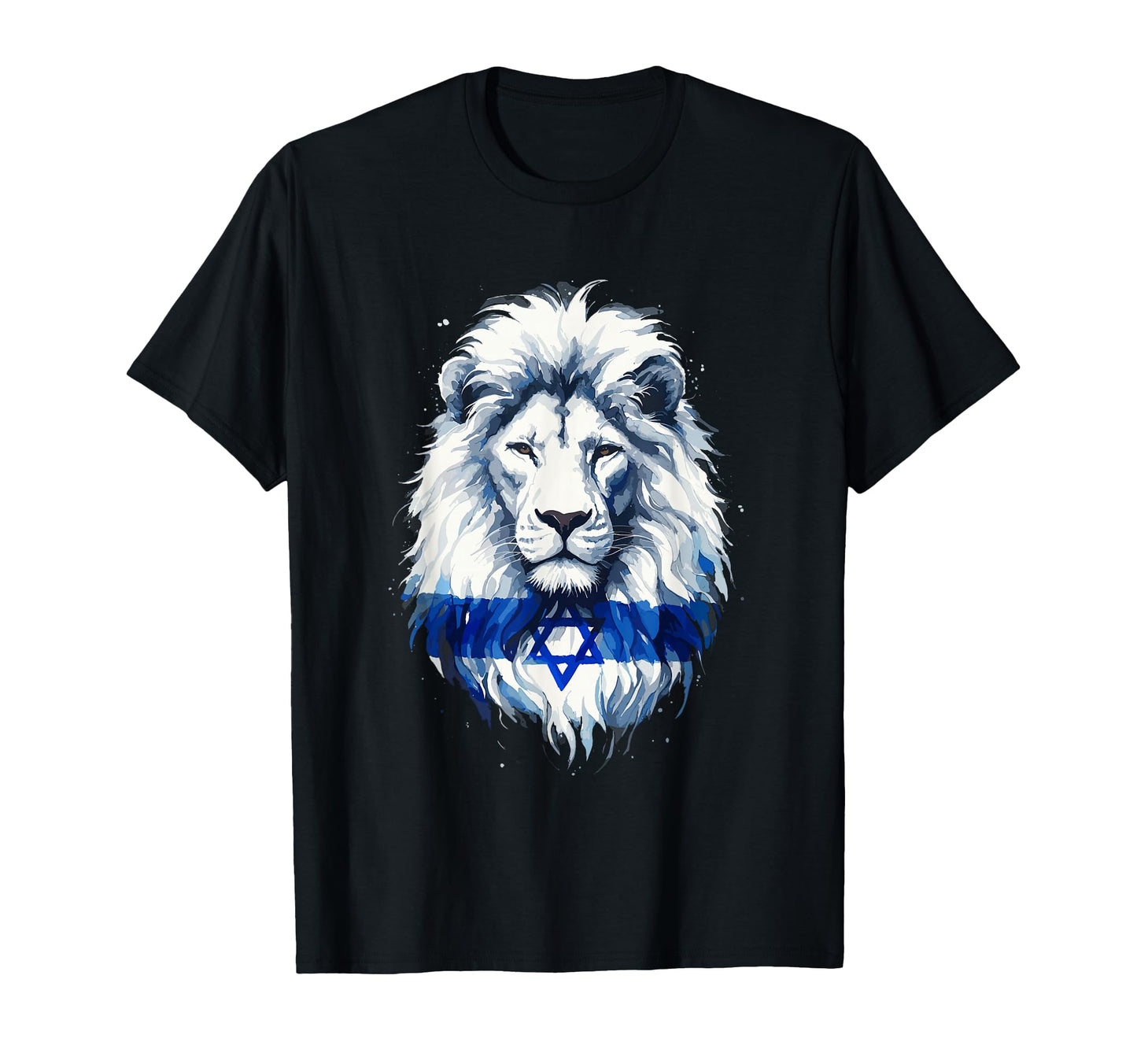 Jewish Israel Flag Lion David Star T-Shirt - Unique Graphic Men Women - T-Shirt, Sweatshirt, Hoodie