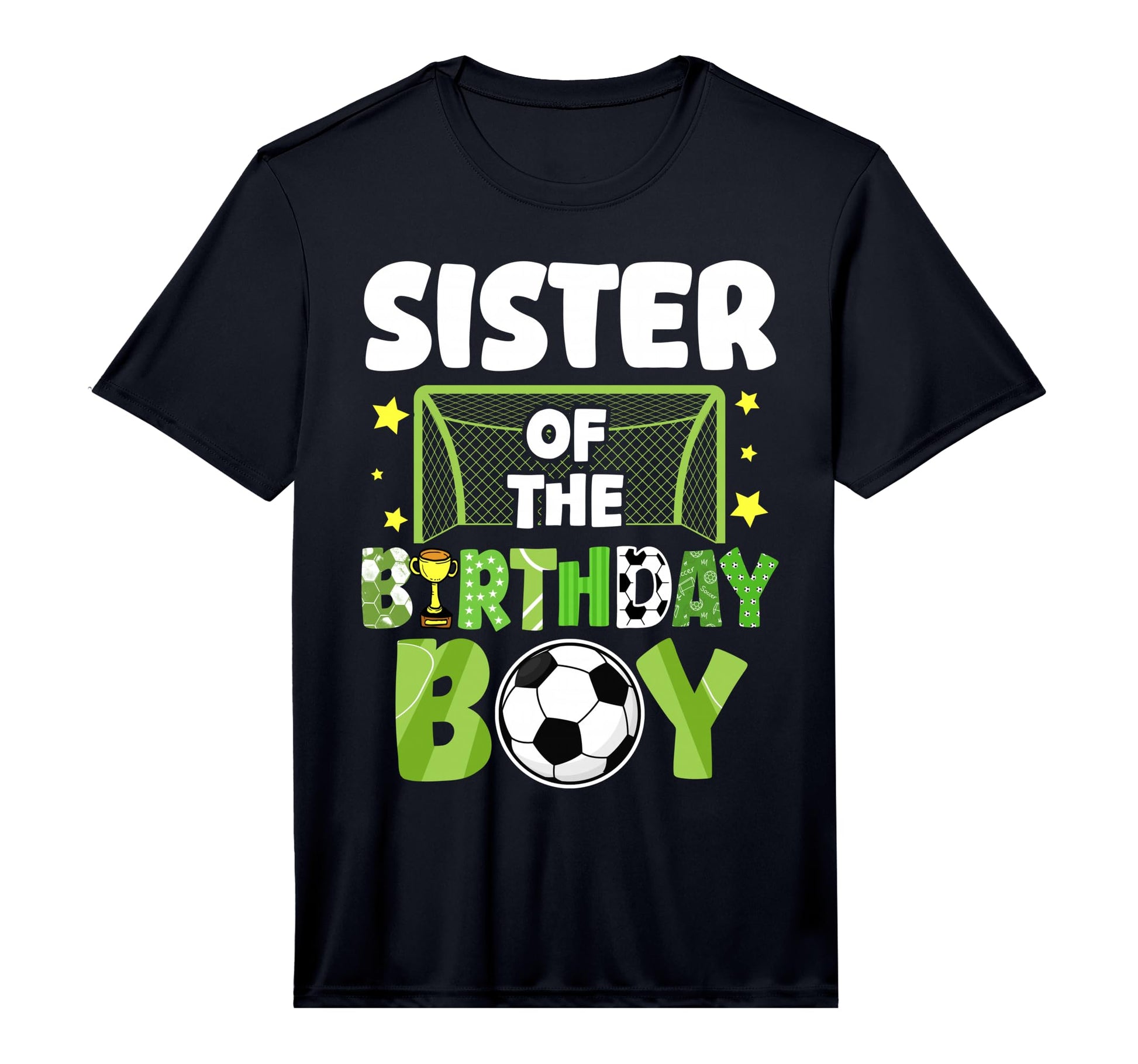 Soccer Sister Birthday Party Soccer T-Shirt - Custom Art Print Unisex - T-Shirt, Sweatshirt, Hoodie