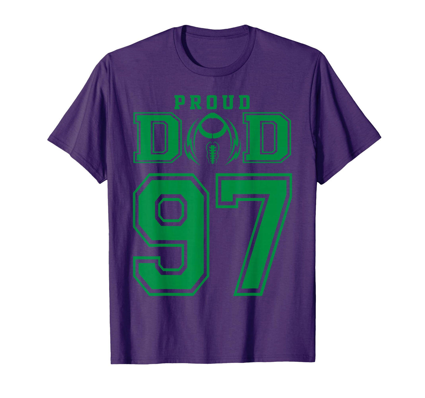 Custom Proud Football Dad Number 97 G T-Shirt - Aesthetic Graphic Unisex - T-Shirt, Sweatshirt, Hoodie