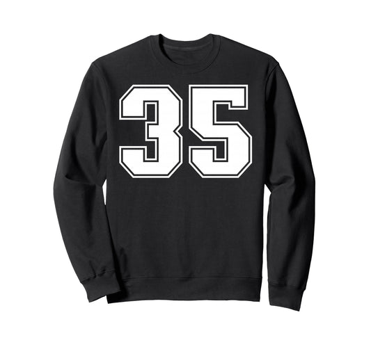 35 Number Thirty Five Team Sports Sweatshirt - Trendy Graphic Men Women - T-Shirt, Sweatshirt, Hoodie