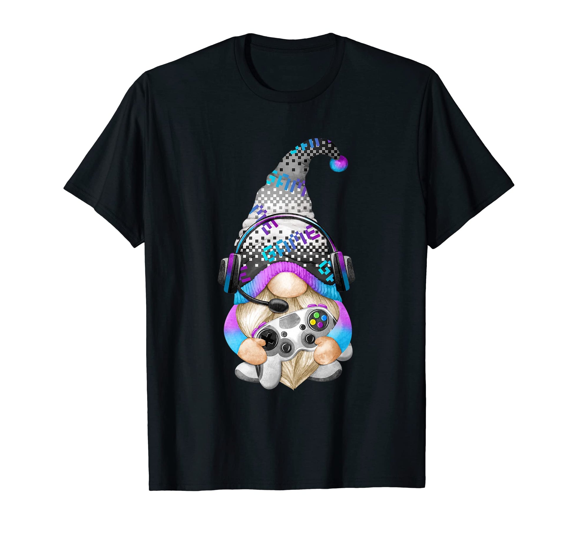 Funny Garden Gnome And Gaming And T-Shirt - Minimalist Print for Adults - T-Shirt, Sweatshirt, Hoodie