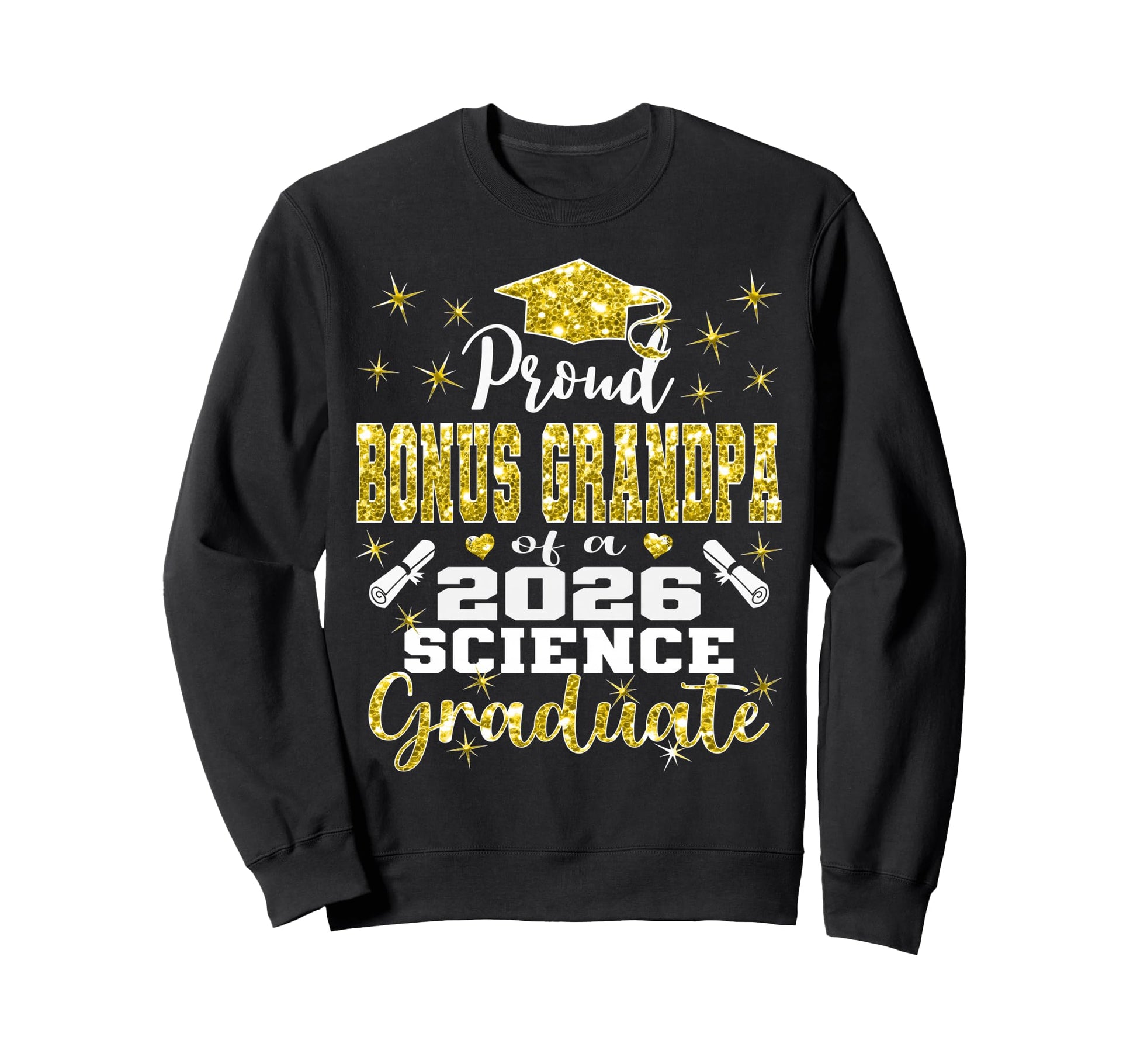 Proud Bonus Grandpa 2026 Science Sweatshirt - Unique Graphic Unisex - T-Shirt, Sweatshirt, Hoodie