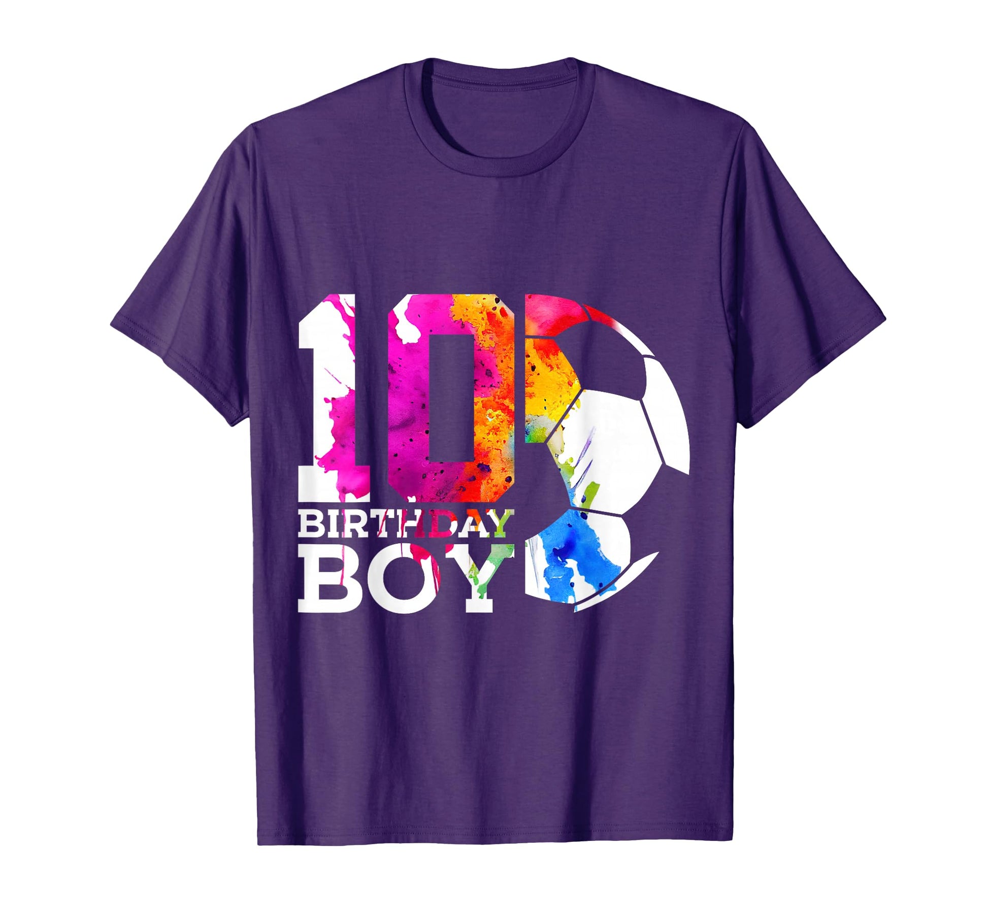10 Birthday Soccer 10Th Birthday T-Shirt - Aesthetic Graphic for Adults - T-Shirt, Sweatshirt, Hoodie