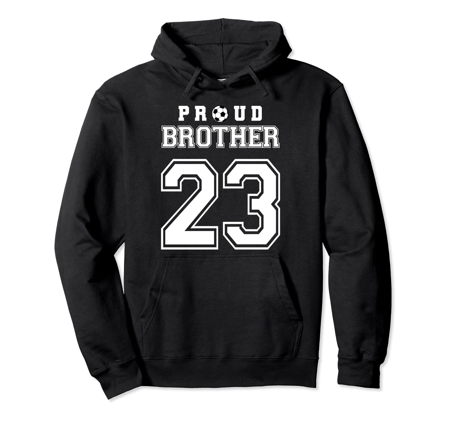 Number 23 Custom Proud Soccer Futbol Hoodie - Minimalist Print for Adults - T-Shirt, Sweatshirt, Hoodie